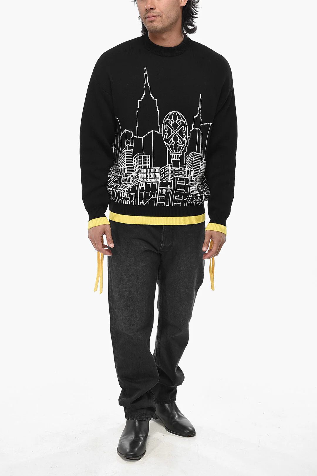 Off-White og1mm0526 Crewneck Sweater in Multicolor Size US XS / EU 42 / 0 - 4 Thumbnail