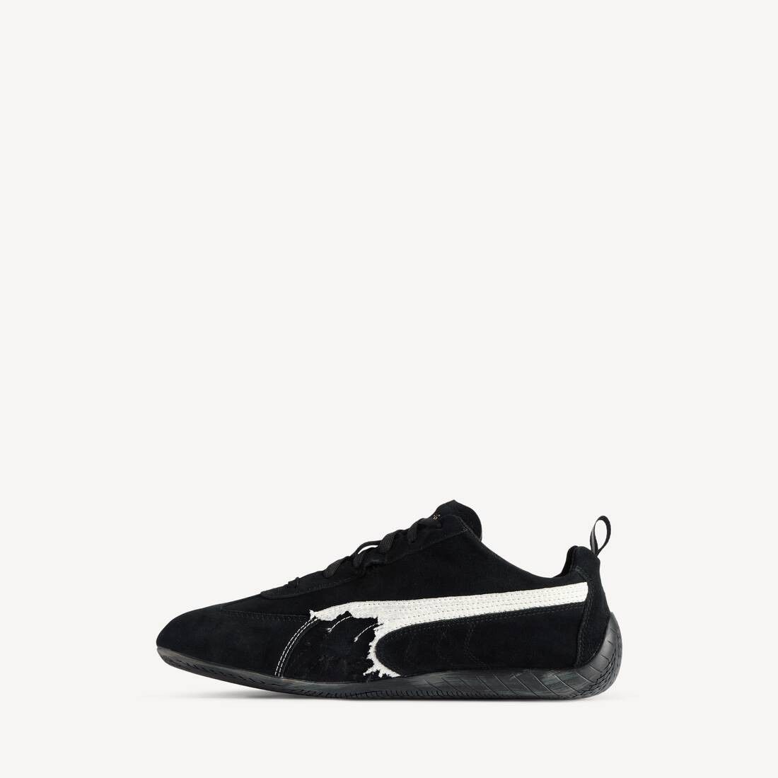 Balenciaga × Puma o1w1db10326 Speedcat Suede Sneakers in Black/White Size US 5.5 / EU 38 - 4 Thumbnail
