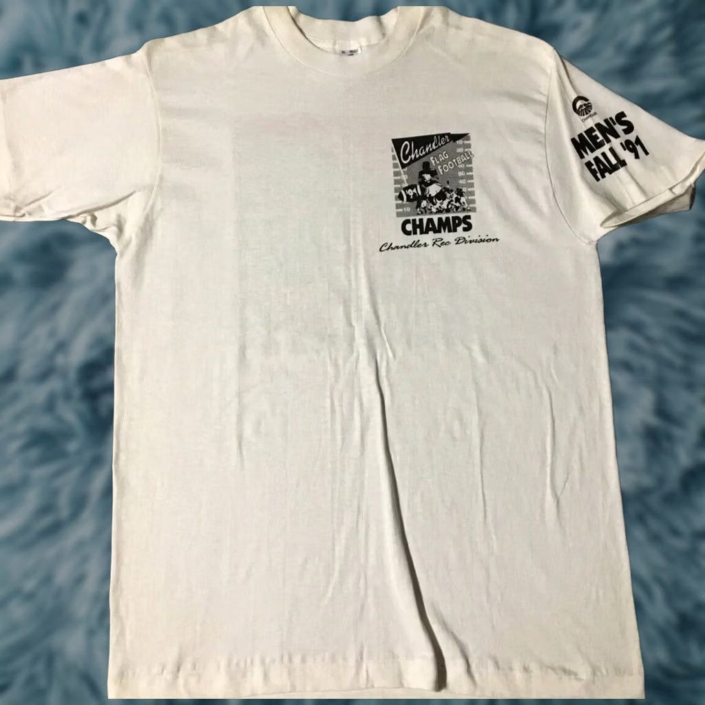 Champion VINTAGE Champion Running Man T-Shirt Men Large White