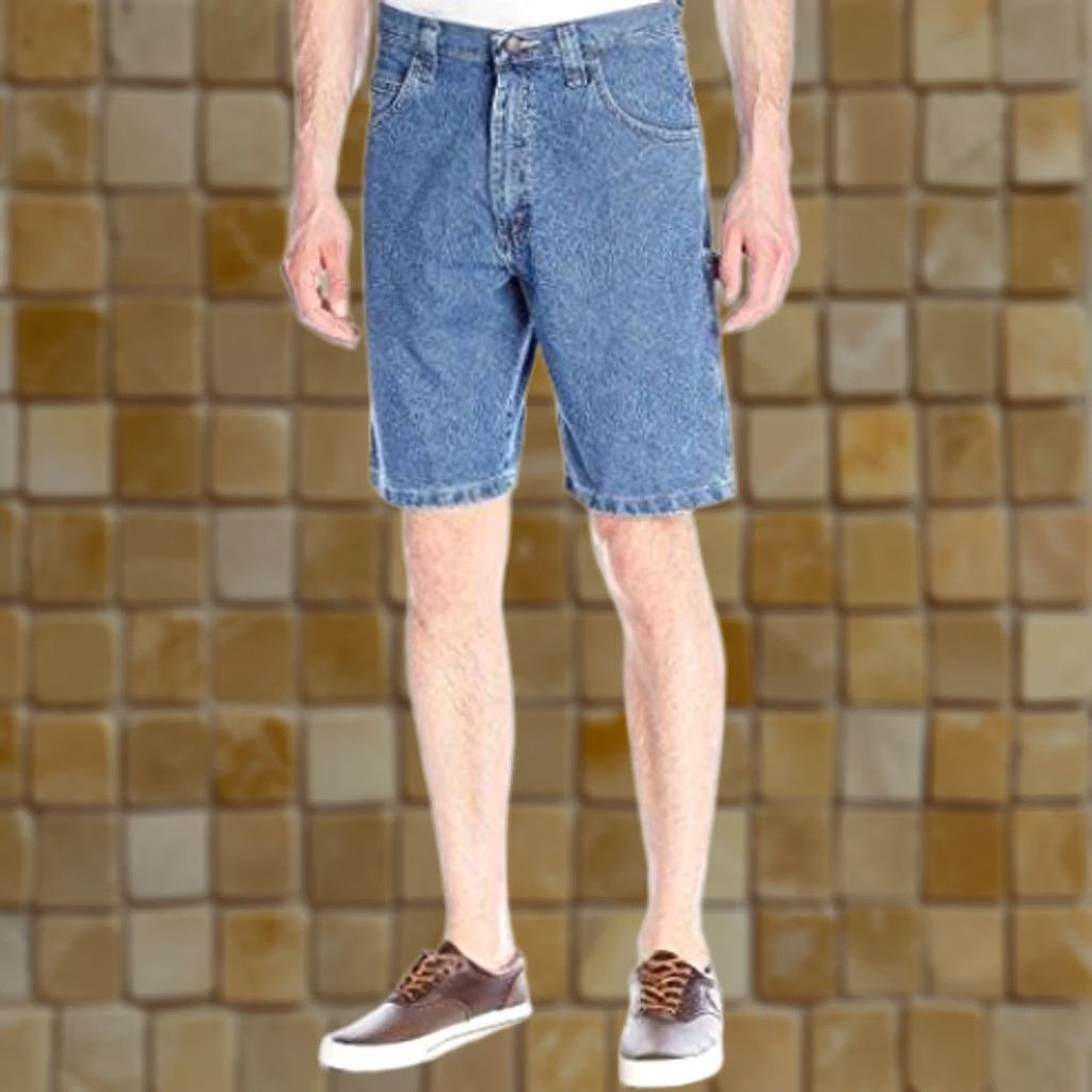 Wrangler WRANGLER AUTHENTICS BLUE JEAN UTILITY SHORTS 48 MENS Denim Zip Belt Loops Casual Solid 90s? Size US 32 / EU 48 - 1 Preview