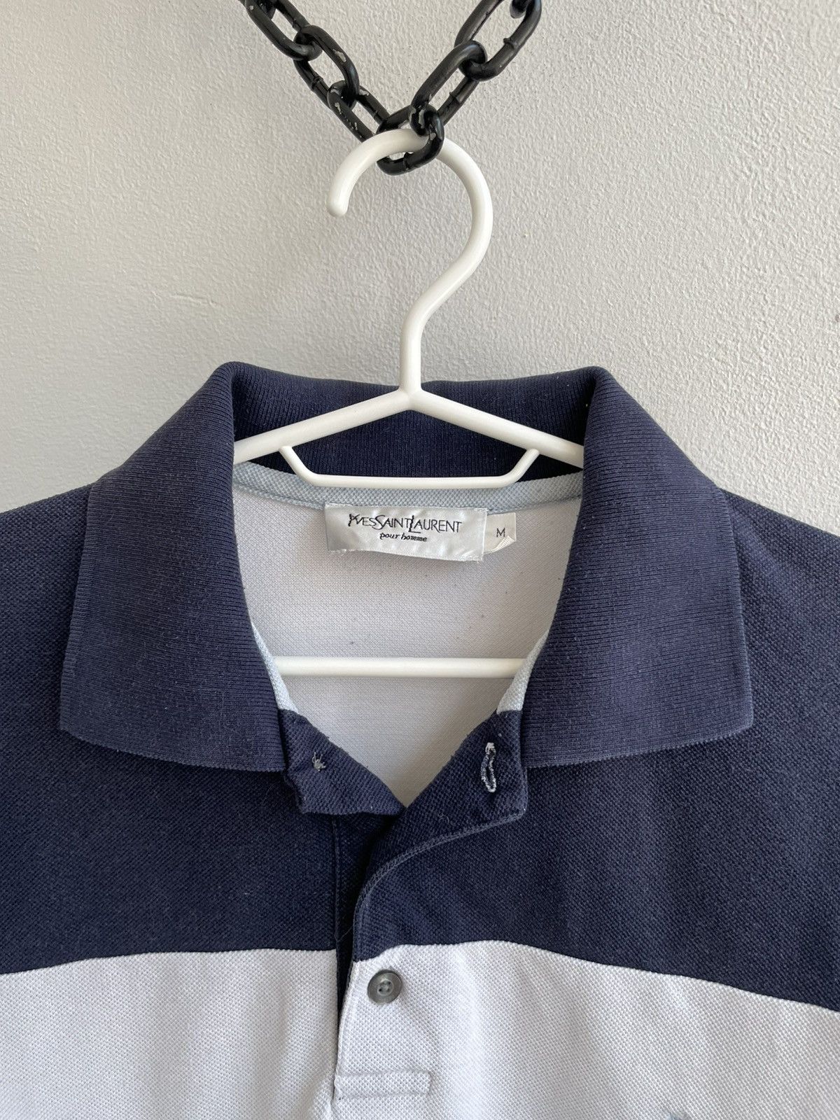 Yves Saint Laurent Yves Saint Laurent YSL Stripped Polo Shirt T Shirt Tee Size US M / EU 48-50 / 2 - 9 Thumbnail