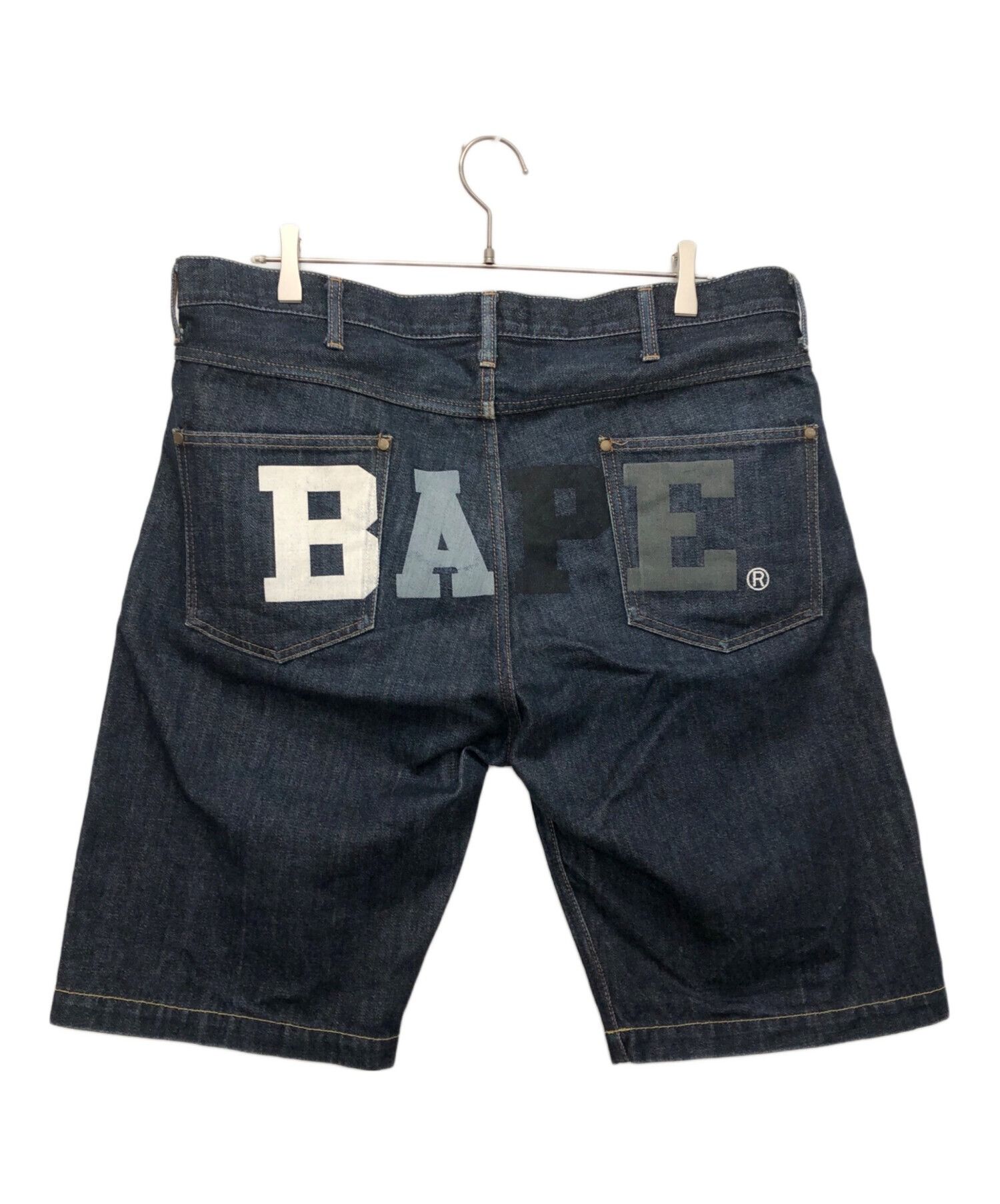 Bape A BATHING APE Denim Shorts Indigo Size XL Size US 34 / EU 50 - 2 Thumbnail