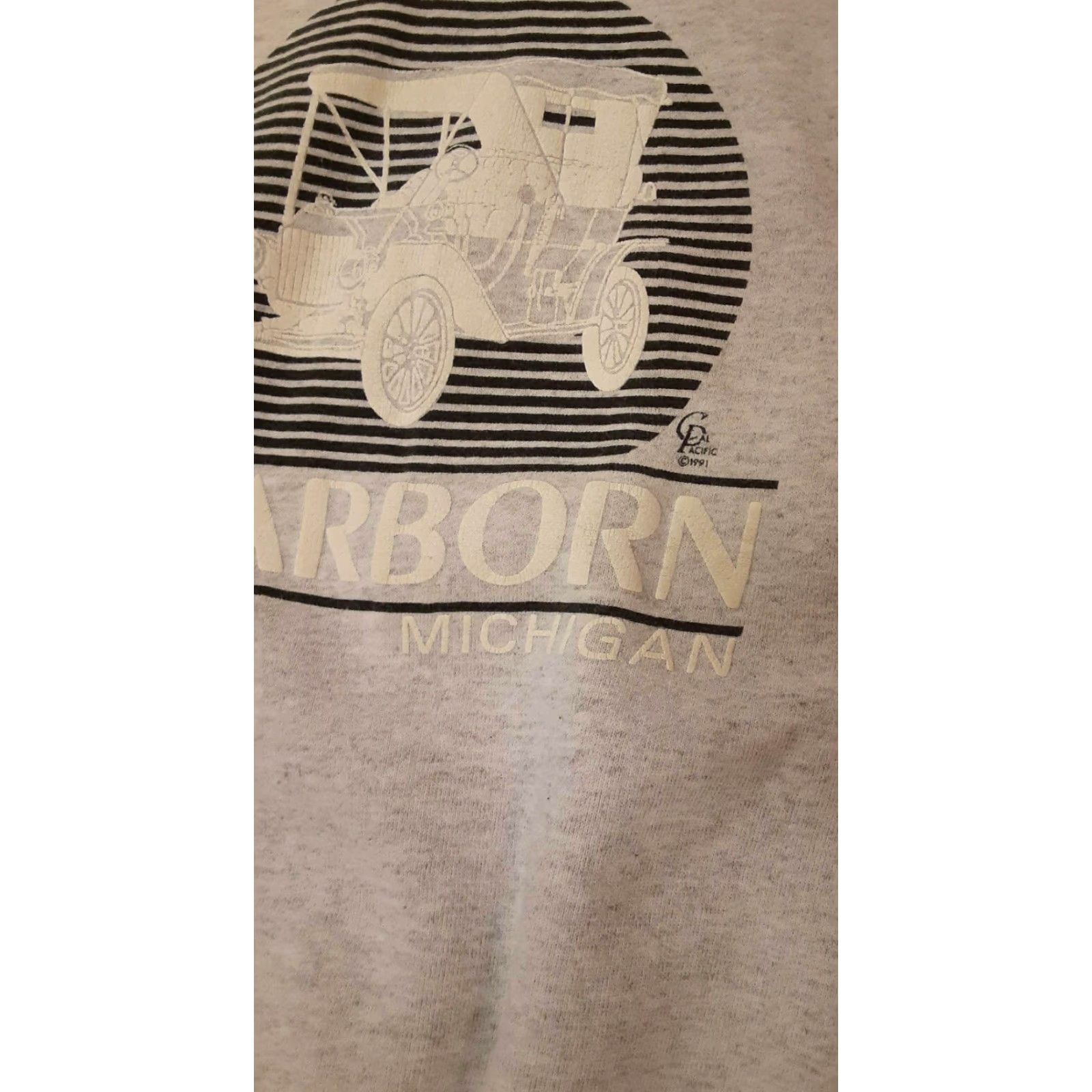 4SDESIGNS VINTAGEDearborn Michigan Sweatshirt L/XL Pacific Designs gray 1991 Mens XL Long Sleeve Shirt Size US XL / EU 56 / 4 - 5 Thumbnail