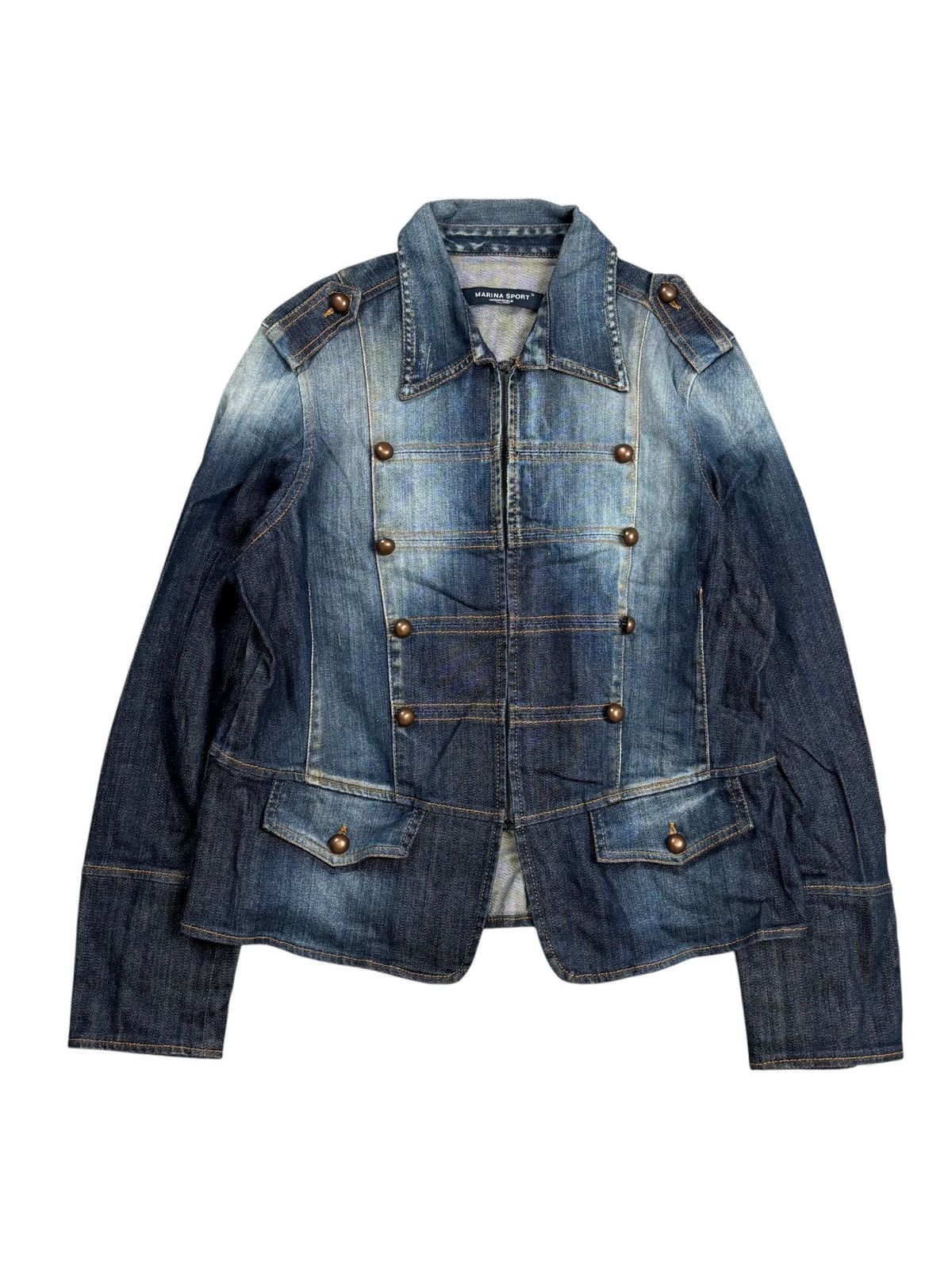 Ekam 2000s Marina Rinaldi - Napoleon Denim Jacket Size US M / EU 48-50 / 2 - 1 Thumbnail