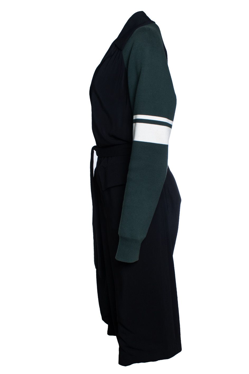 Marni Marni, Black coat with green sleeves Size M / US 6-8 / IT 42-44 - 2 Thumbnail