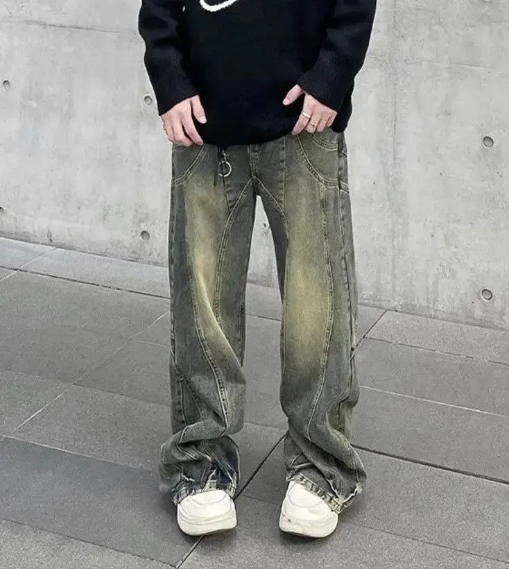 Japanese Brand Y2K Vintage Distressed Flared Baggy Jeans Size US 32 / EU 48 - 2 Thumbnail