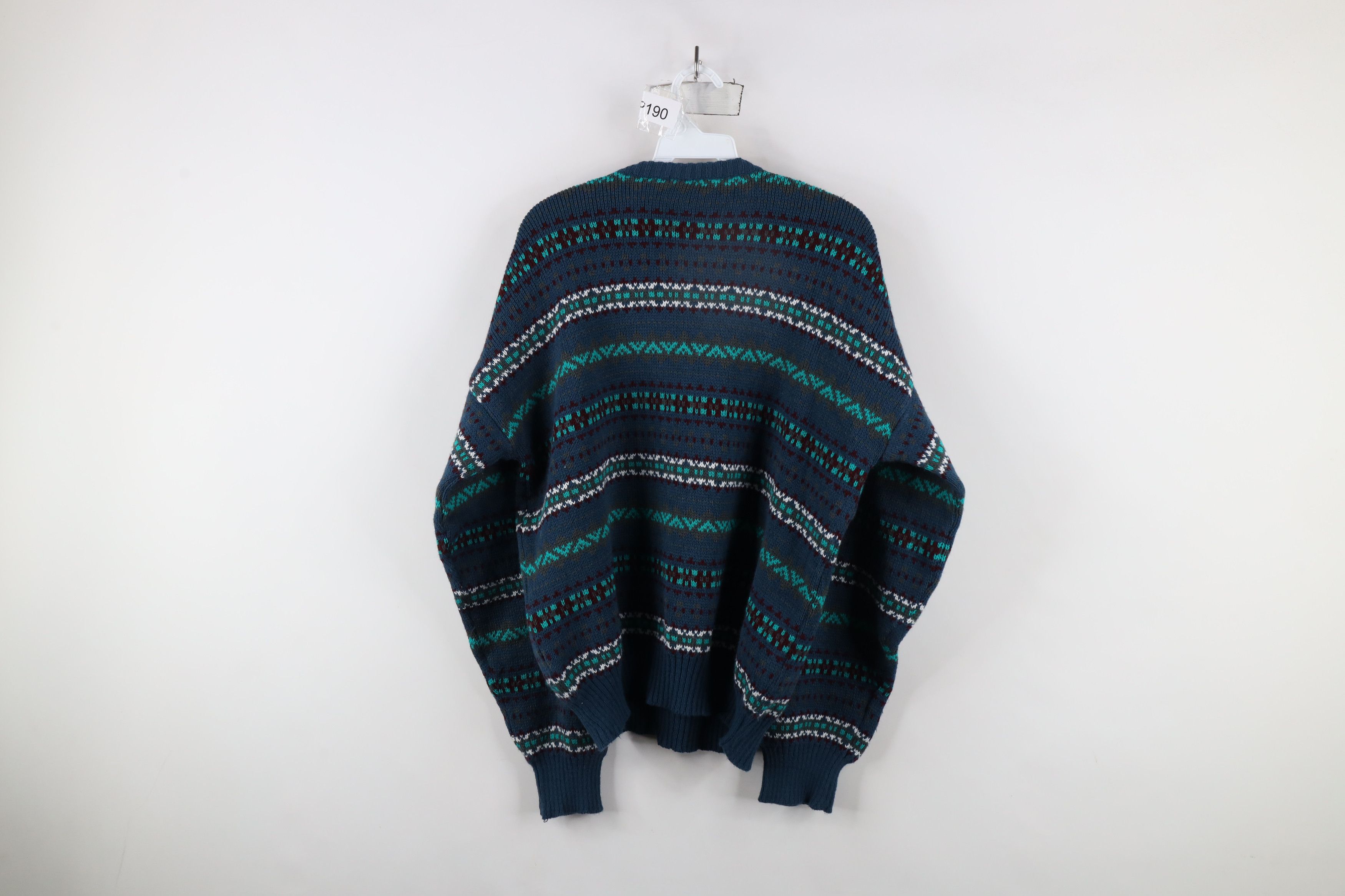 Vintage Vintage 90s Streetwear Fair Isle Crewneck Sweater Acrylic Size US L / EU 52-54 / 3 - 5 Thumbnail