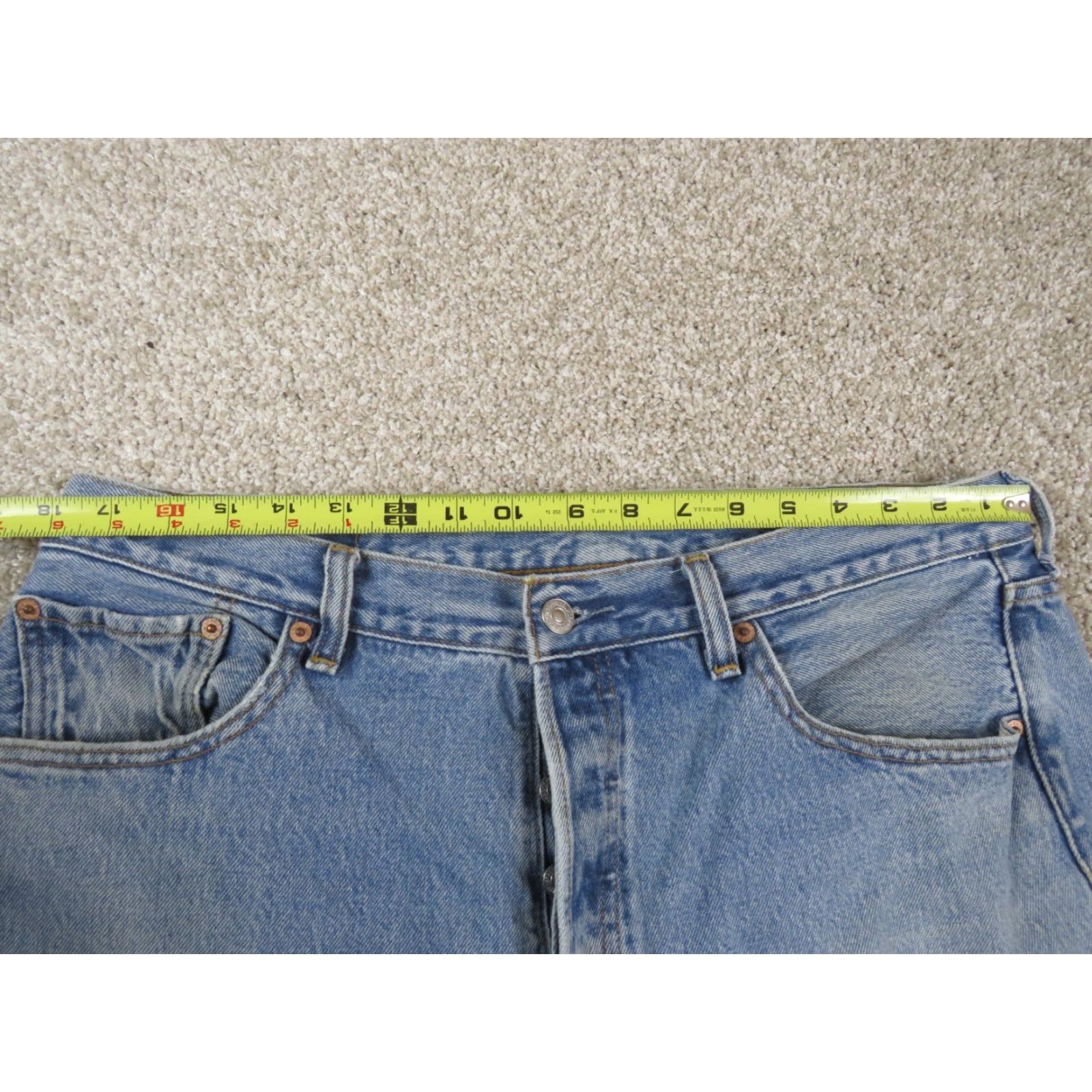 Levi's VINTAGE Levi's 501 Jeans 501 Series Straight Fit Button Fly Blue Size 36x31 Mens Size US 36 / EU 52 - 5 Thumbnail