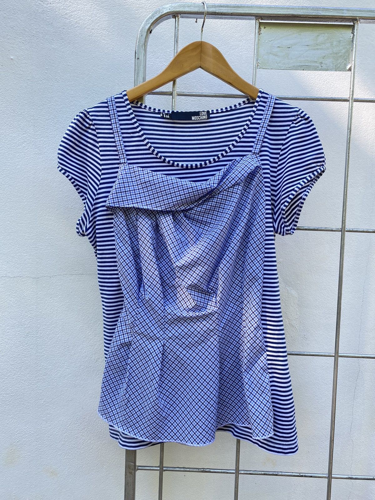 Designer Love Moschino deconstruction layer bule blouse on tee Size M / US 6-8 / IT 42-44 - 11 Thumbnail