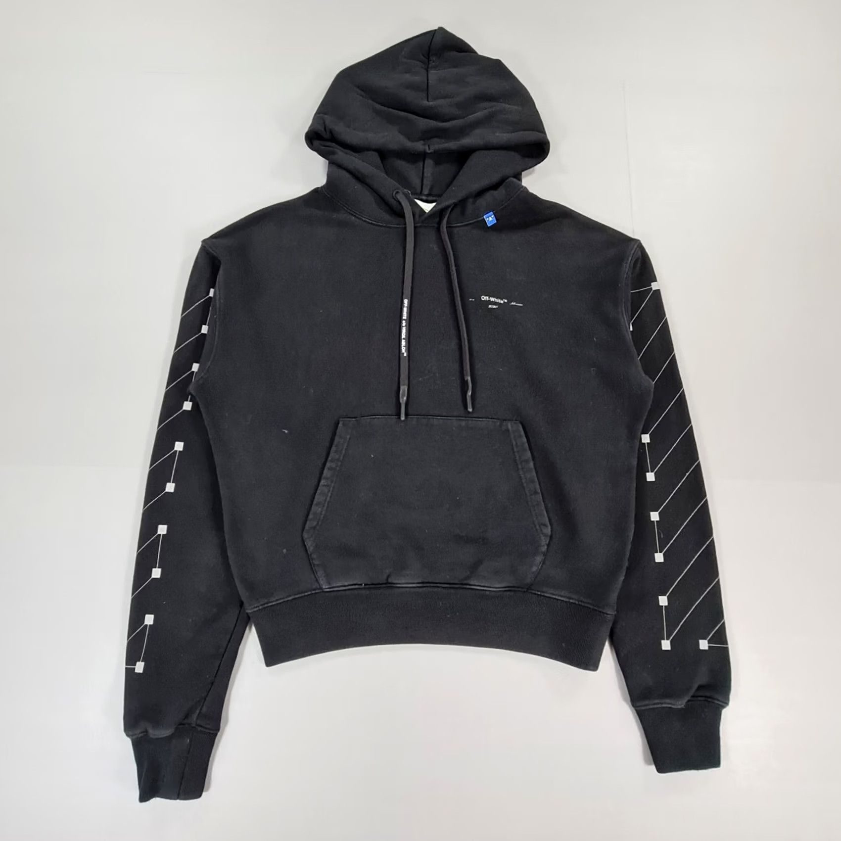 Off-White VINTAGE Off-White Mens Hoodie Black XS Pullover Logo Front Cotton Fleece Kangaroo Pocket Diag Backone? Size US XS / EU 42 / 0 - 3 Thumbnail