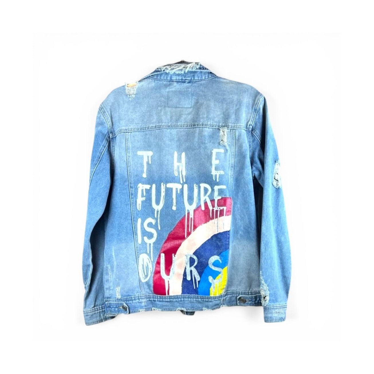 Other BBJ Los Angeles Distressed Denim Jacket Graphic Trucker M Size M / US 6-8 / IT 42-44 - 1 Thumbnail