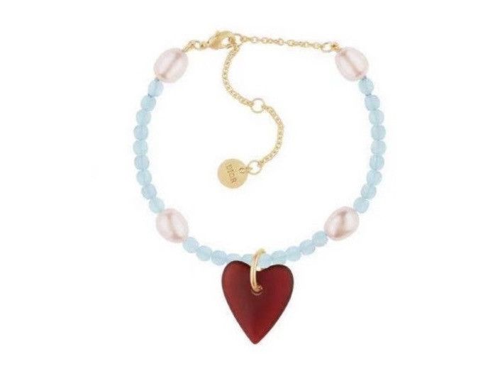 image of Dior Poesy Heart Bracelet, Women's