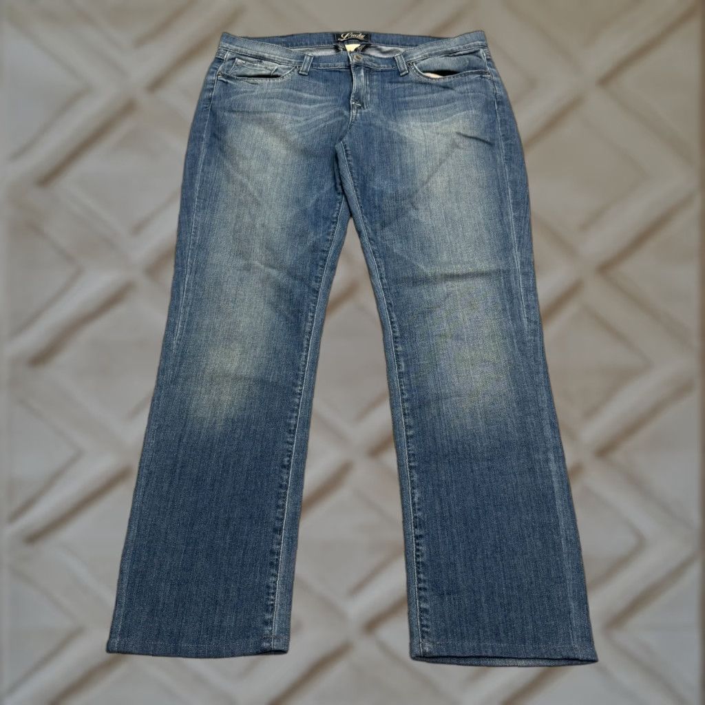 Lucky Brand Lucky Brand Jeans Womens 14 32 Blue Mid Rise Straight Denim 5-Pocket Regular Inseam 29 Inseam City Outdoor Vintage No Size 36" / US 14 / IT 50 - 1 Thumbnail