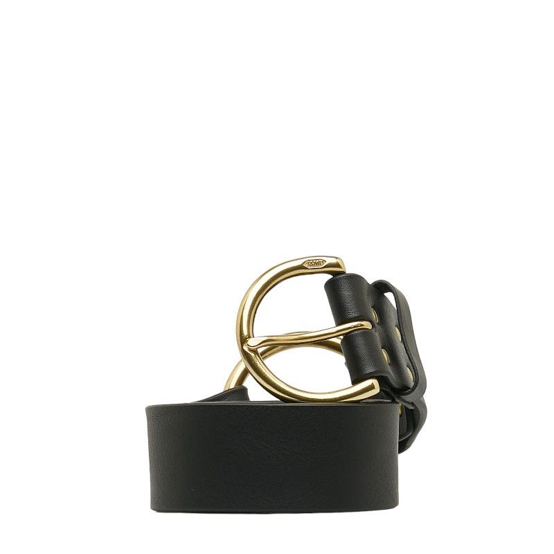 Other Other J&M Davidson Leather Ring Belt 32/80 Black Gold Leather Belt in Great Condition Size ONE SIZE - 1 Thumbnail