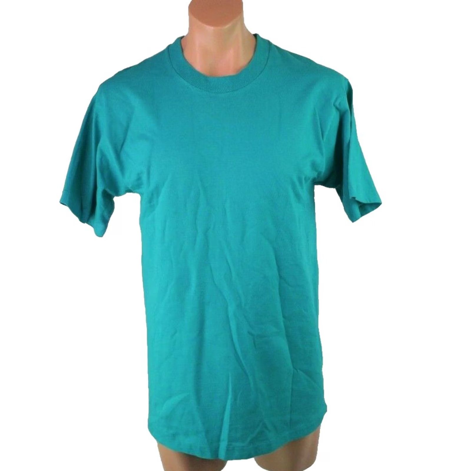 Fruit Of The Loom VINTAGE Fruit of the Loom T-shirt Adult L Teal 90s 80s USA Made Grunge Size US L / EU 52-54 / 3 - 2 Thumbnail