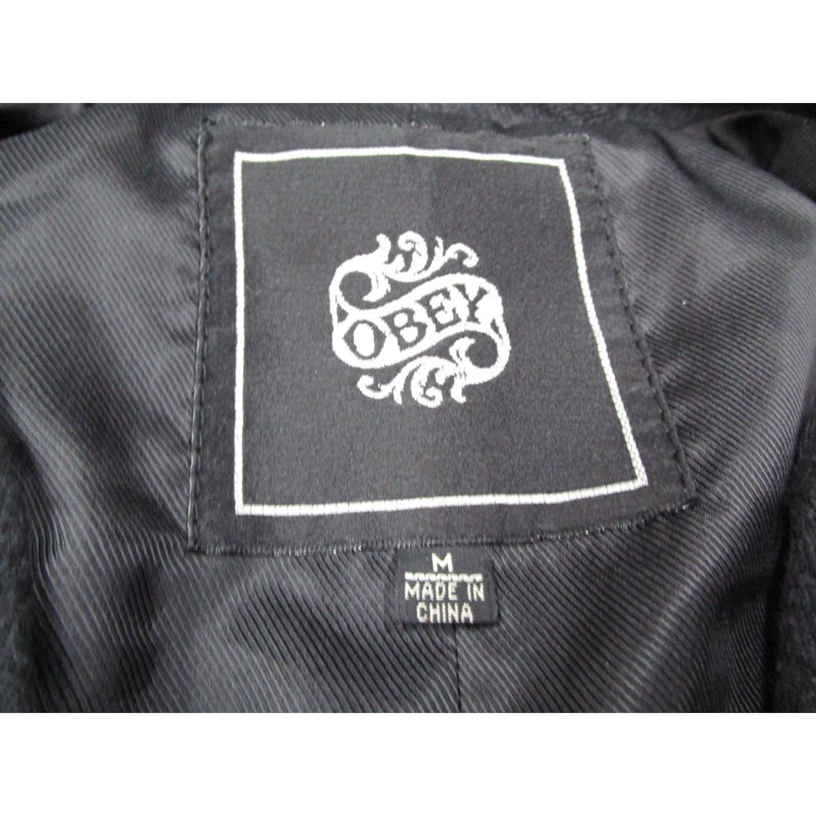 Obey OBEY Vest Mens Medium Gray Twill Button Up Waistcoat Pockets Size US M / EU 48-50 / 2 - 2 Thumbnail