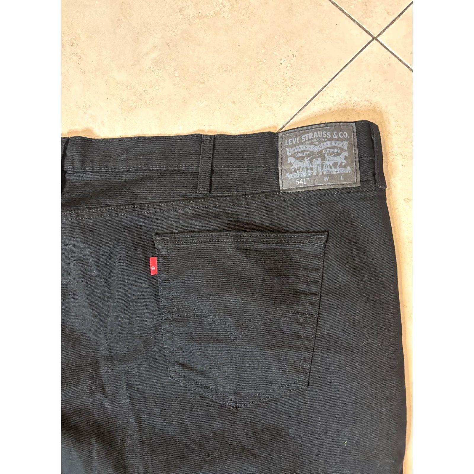 Levi's Levi's Jeans Mens Big & Tall 58x30 Black High Rise Tapered Fit Denim Pants 541 Size US 42 / EU 58 - 2 Thumbnail