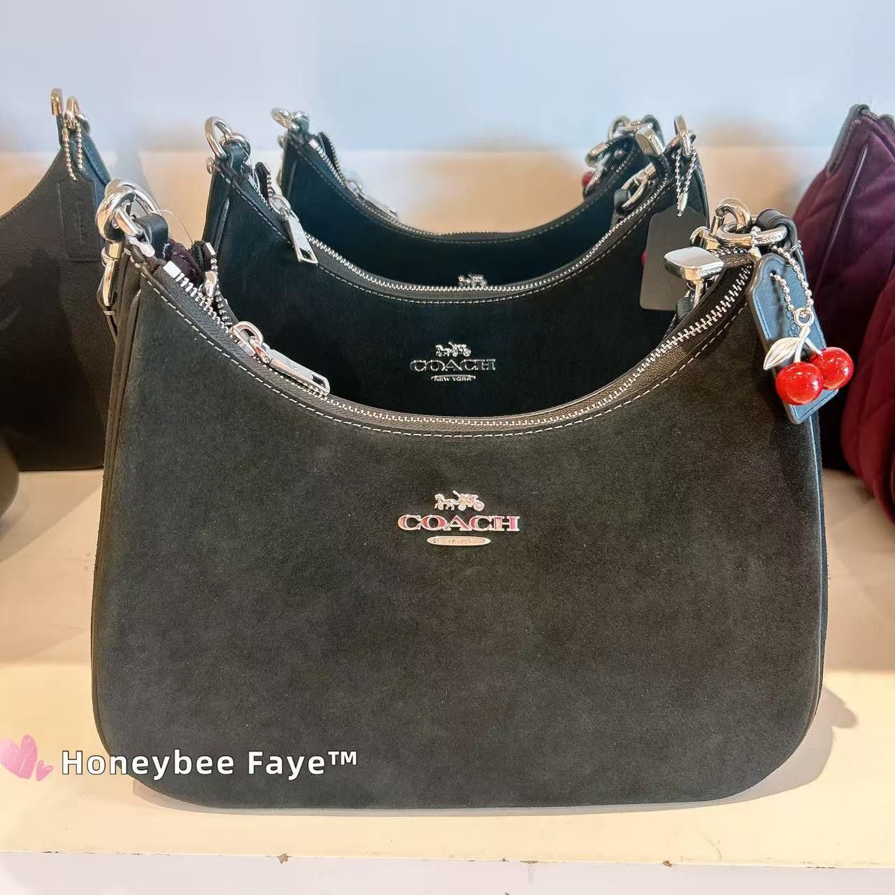 Coach NWT COACH Teri Hobo Bag With Cherry Charm CCZ88 🍒 Size ONE SIZE - 1 Thumbnail
