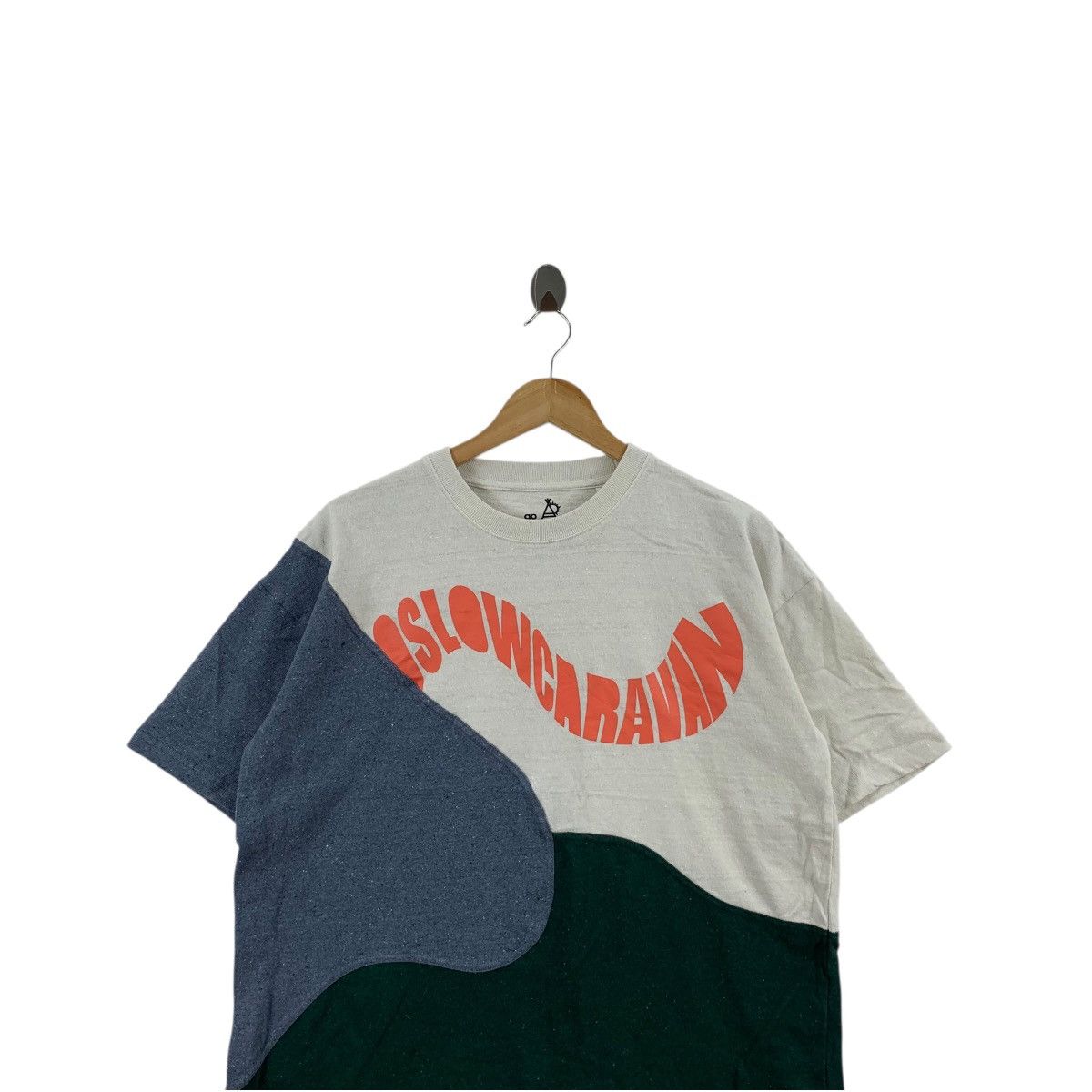 go slow caravan GO SLOW CARAVAN x BRICO Patchwork Tee Shirt Top Size L / US 10 / IT 46 - 2 Thumbnail