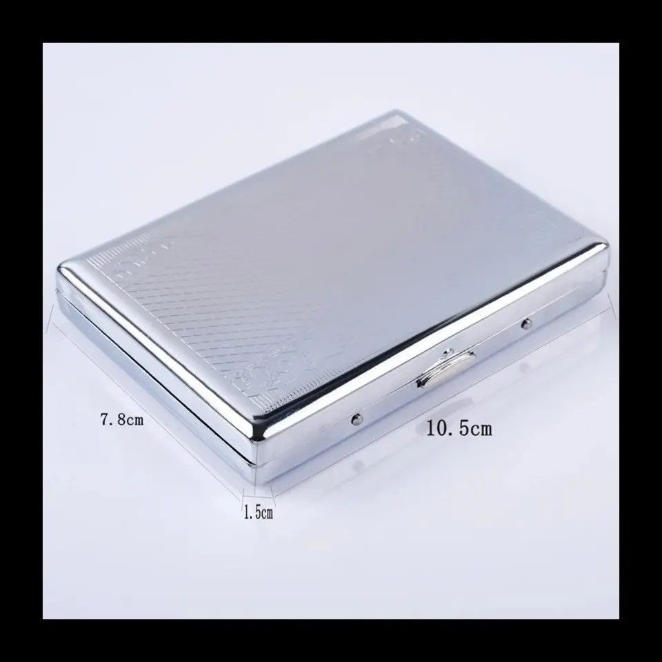 Vintage Dark Style Thick Smoking Cigarette Box Case Size ONE SIZE - 7 Thumbnail