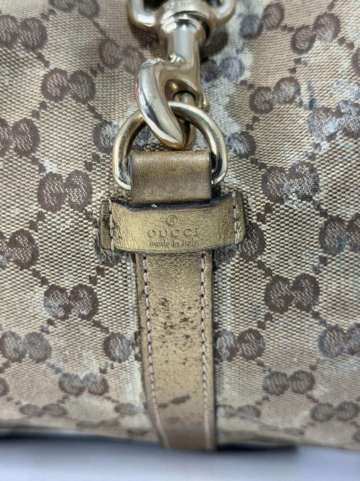 Gucci Gucci Gold GG Crystal Canvas Medium Joy Shoulder Bag Size ONE SIZE - 2 Thumbnail