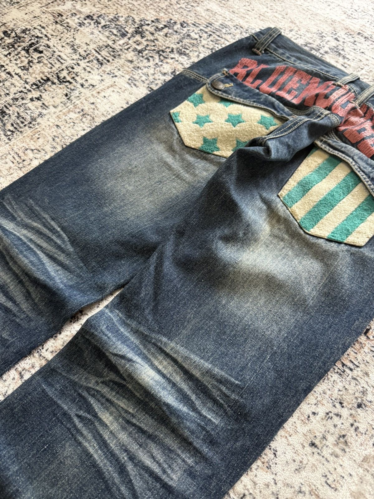 Hysteric Glamour BlueMoon Japan Paneled Surf Edition Straight Jeans Size US 30 / EU 46 - 14 Thumbnail