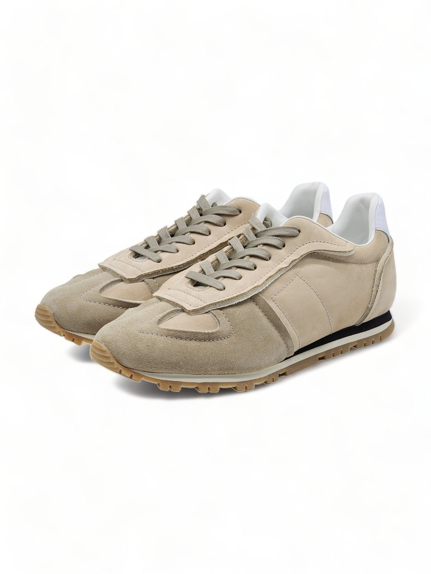 image of Mm6 Maison Margiela Retro Runner Low Top Sneakers 43 in Tan, Men's (Size 10)