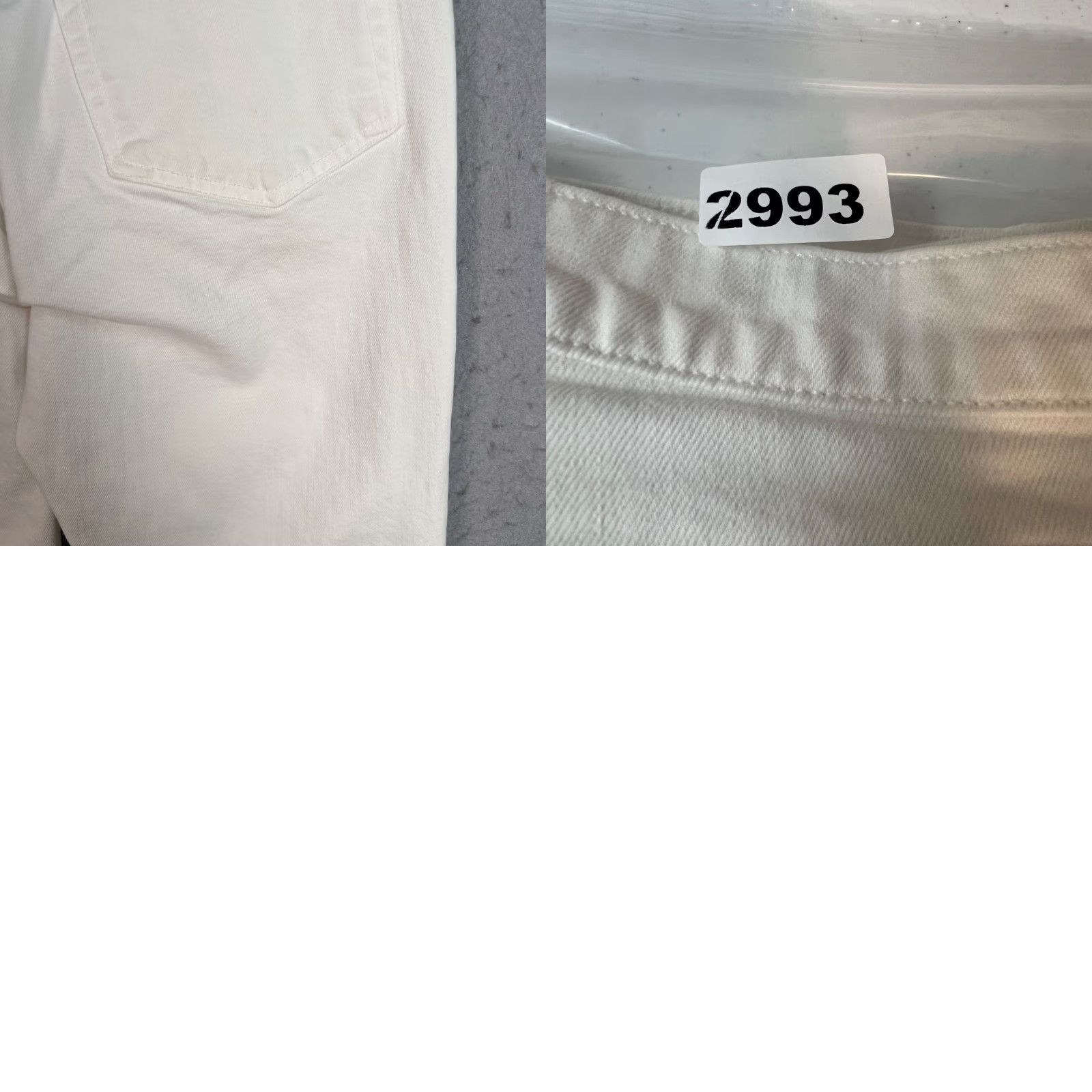 Frame FRAME Jeans Men's Size 30 Skinny White Cotton Denim 5-Pocket Rise Mid Inseam 29 Adult Mens Skinny Jeans and Pants Size US 30 / EU 46 - 10 Thumbnail