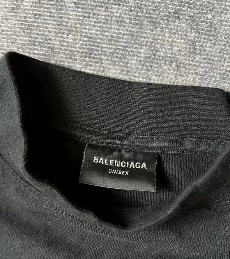 Balenciaga Balenciaga Letter long sleeve T URL round neck loose black Size US S / EU 44-46 / 1 - 3 Thumbnail