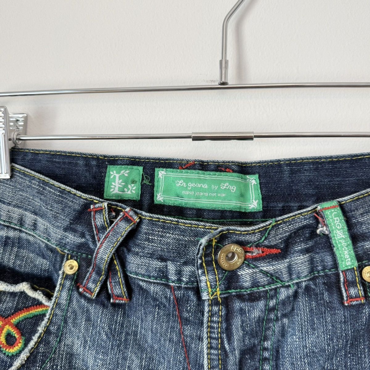 LRG Vtg 2000s LRG “Jamaican Royalty” Faded Baggy Jeans Y2K JNCO Size US 34 / EU 50 - 12 Thumbnail