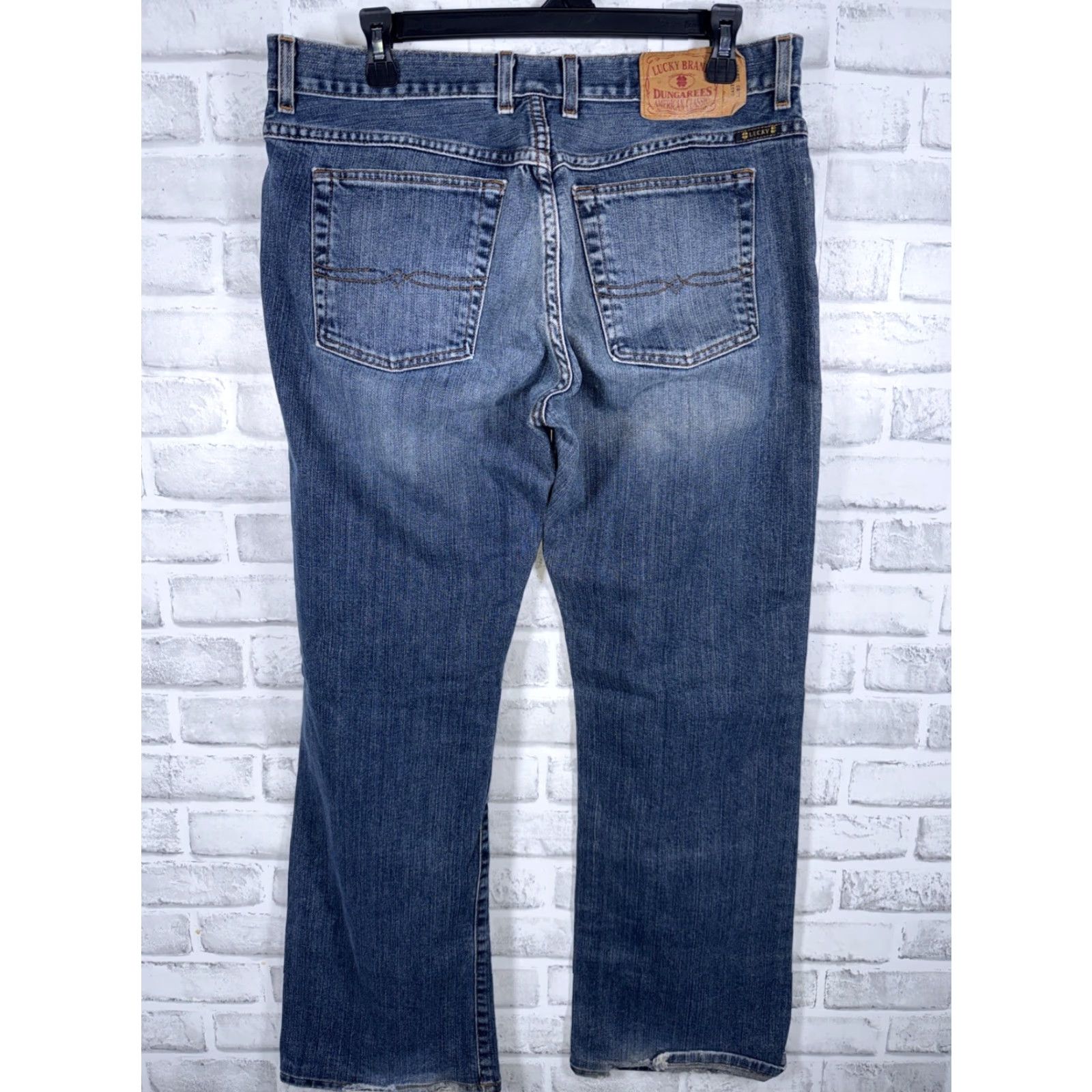 Lucky Brand VINTAGE Lucky Brand Jeans Easy Rider Buttonfly Womens Size 14x32 Blue Straight Size 36" / US 14 / IT 50 - 4 Thumbnail