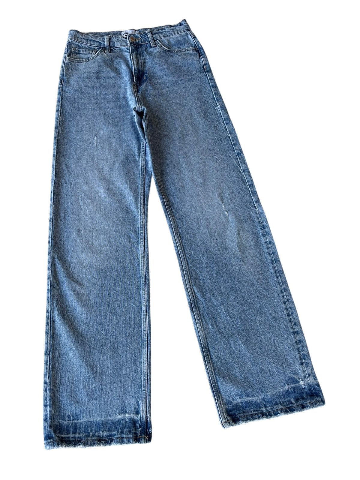 Le Grande Bleu (L.G.B.) 💥BAGGY JEANS WIDE LEG BLUE WASH ZARA DENIM JEANS Size US 27 - 5 Thumbnail