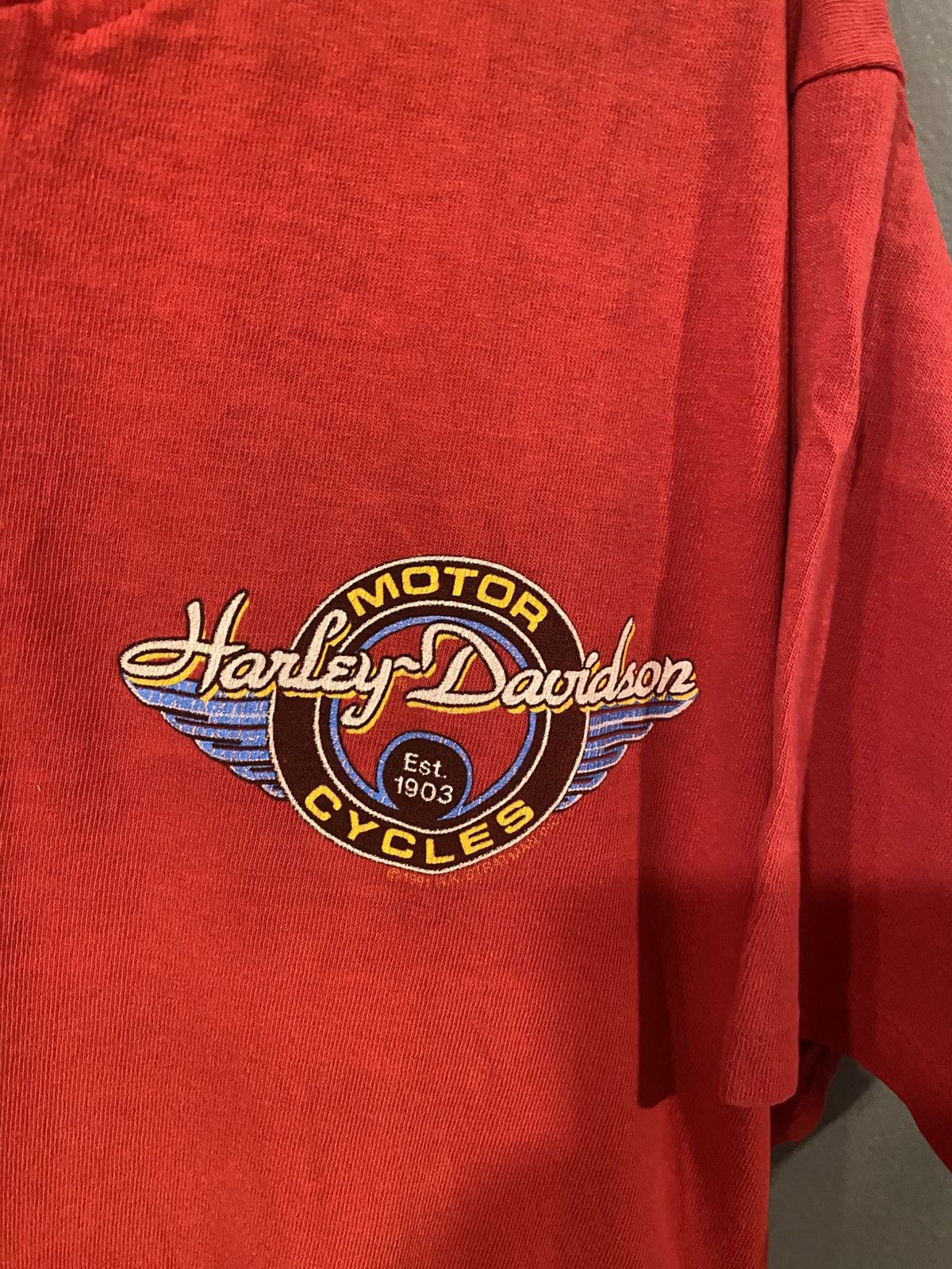 Harley Davidson Vintage 1990 Harley Davidson T Shirt Size US L / EU 52-54 / 3 - 2 Thumbnail
