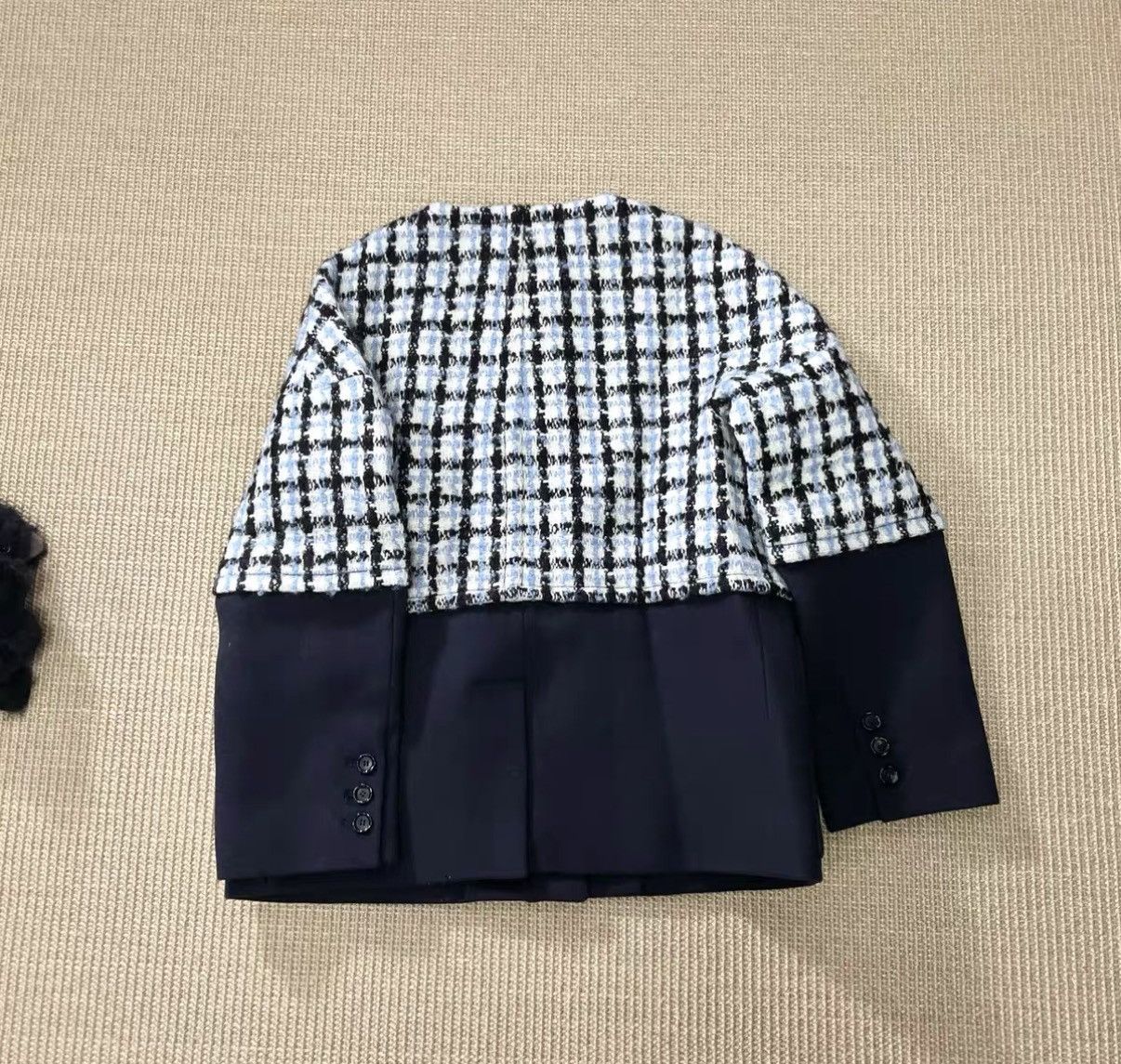 Marni Marni Navy Tweed Panel Boxy Cropped Jacket J29 Size S / US 4 / IT 40 - 4 Thumbnail