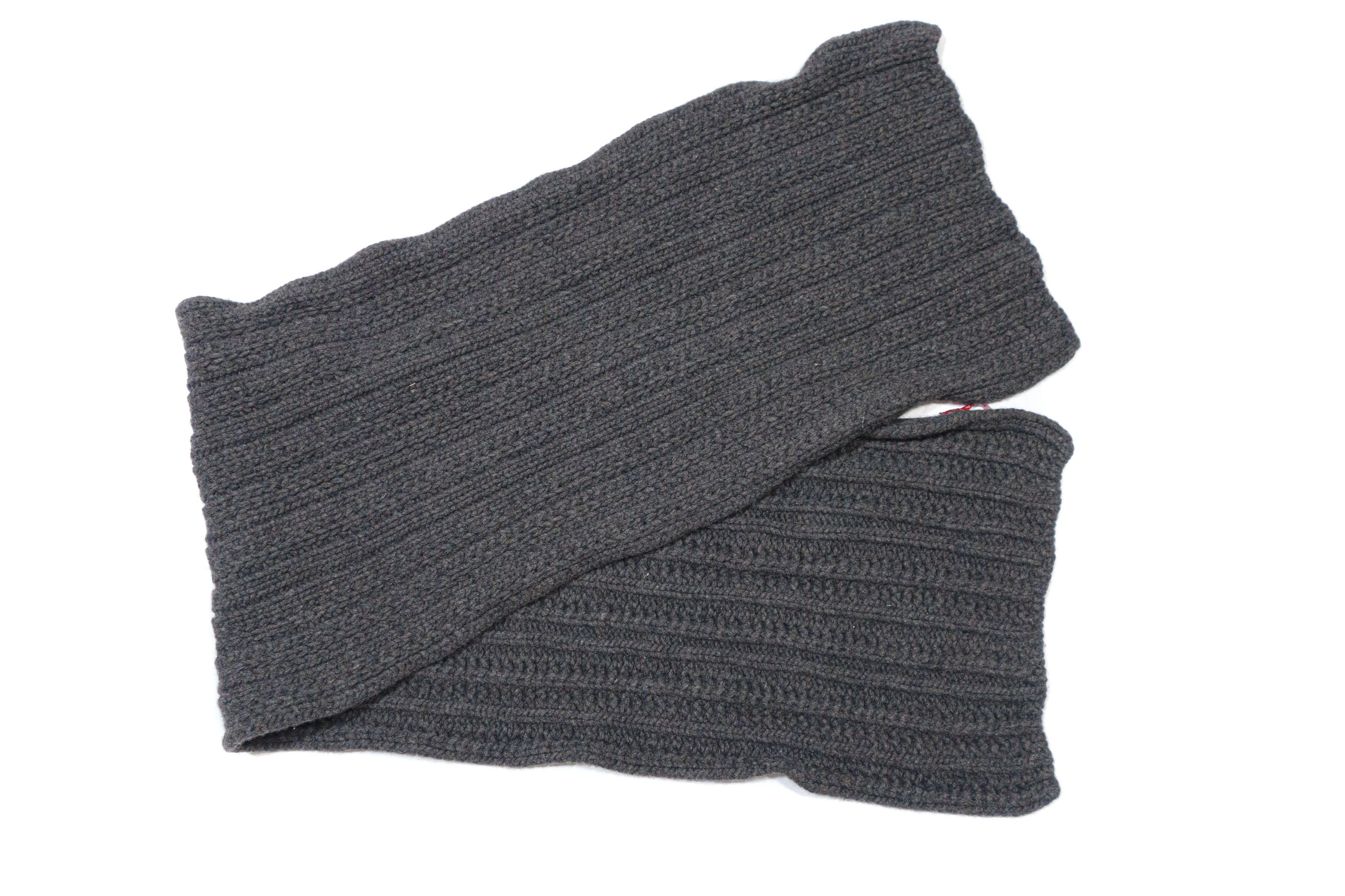 Prada 00S Wool Cable Knit Scarf Vintage Size ONE SIZE - 3 Thumbnail