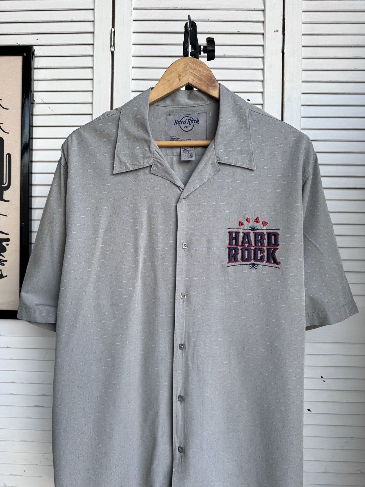 Hard Rock Cafe Vintage Hard Rock Cafe Las Vegas Button Shirt Casino Poker Size US XL / EU 56 / 4 - 6 Thumbnail