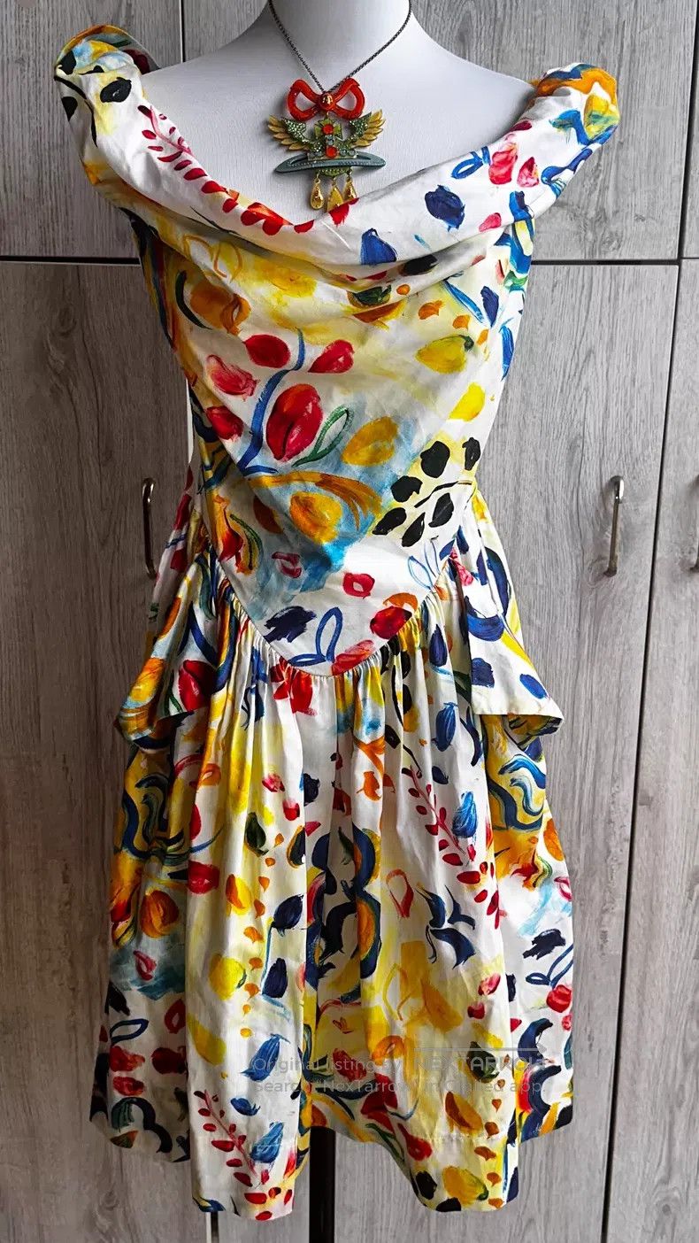 Vivienne Westwood Vivienne Westwood Dip Hem Flower Dress, Can Be Worn as Off Size S / US 4 / IT 40 - 1 Thumbnail