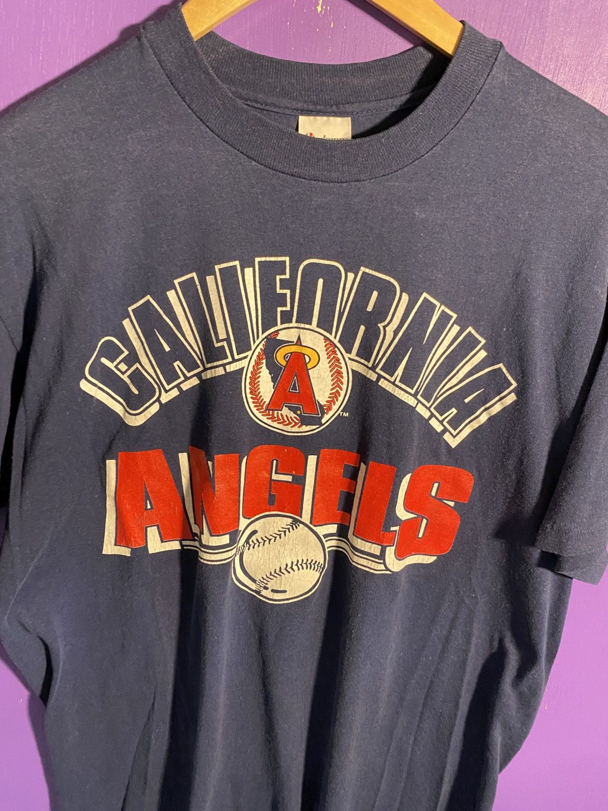 MLB × Vintage Vintage 80s California angels logo t-shirt Size US XL / EU 56 / 4 - 3 Thumbnail