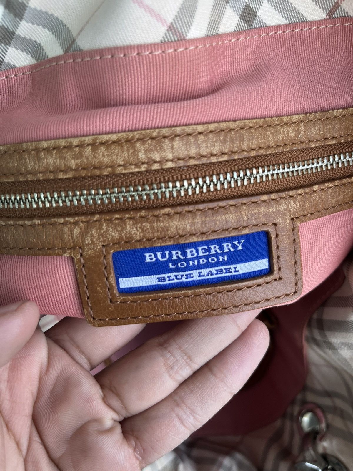 Burberry Blue Label Brown Canvas Shoulder Bag Size ONE SIZE - 12 Thumbnail