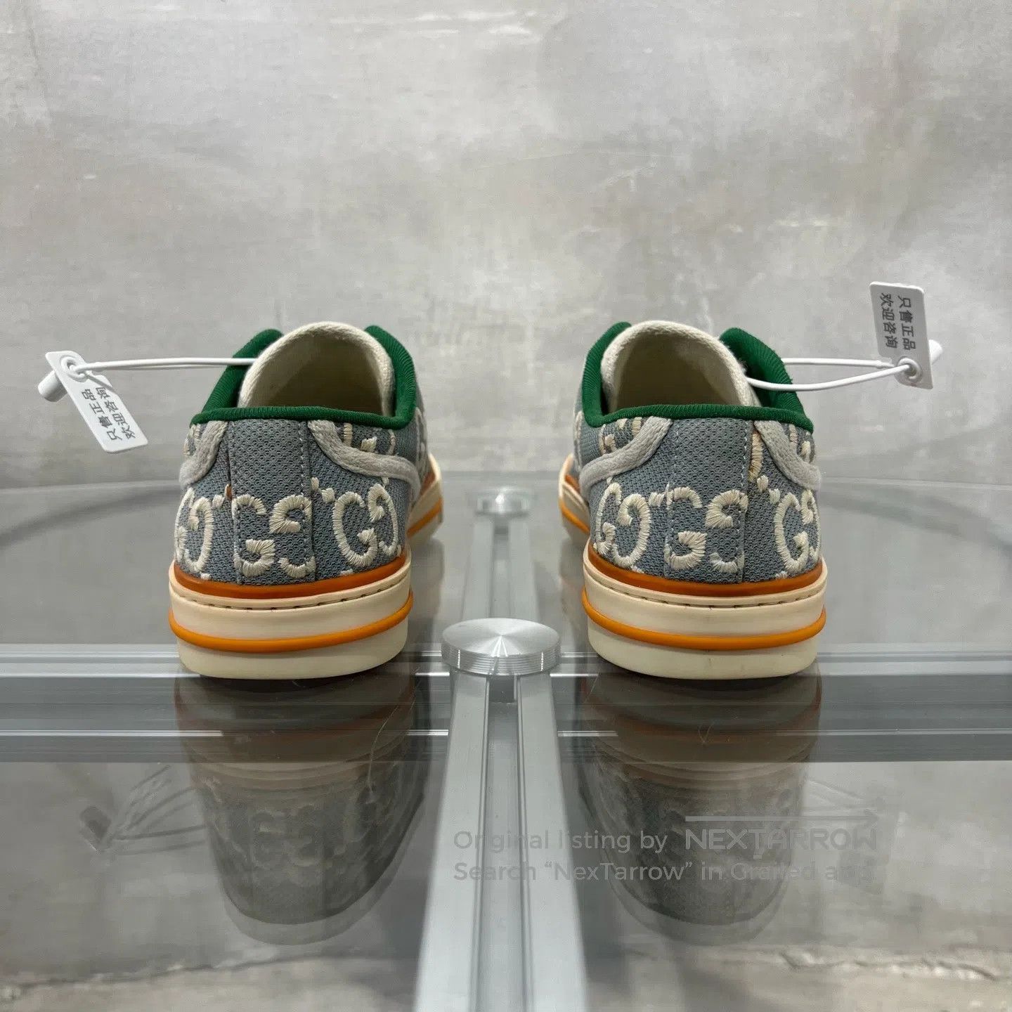 Gucci Guicci Tennis 1977 Blue Old-Fashioned Canvas Shoes Size US 6.5 / IT 36.5 - 6 Thumbnail