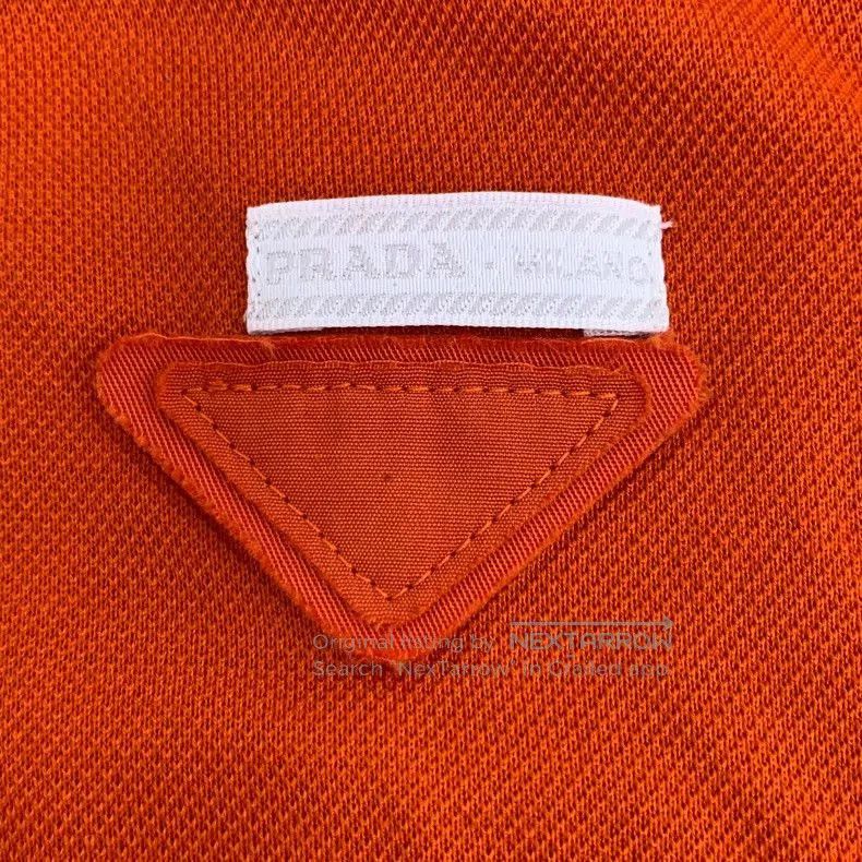 Prada Orange Prada Cotton Short Sleeve Polo Shirt. Size US L / EU 52-54 / 3 - 5 Thumbnail