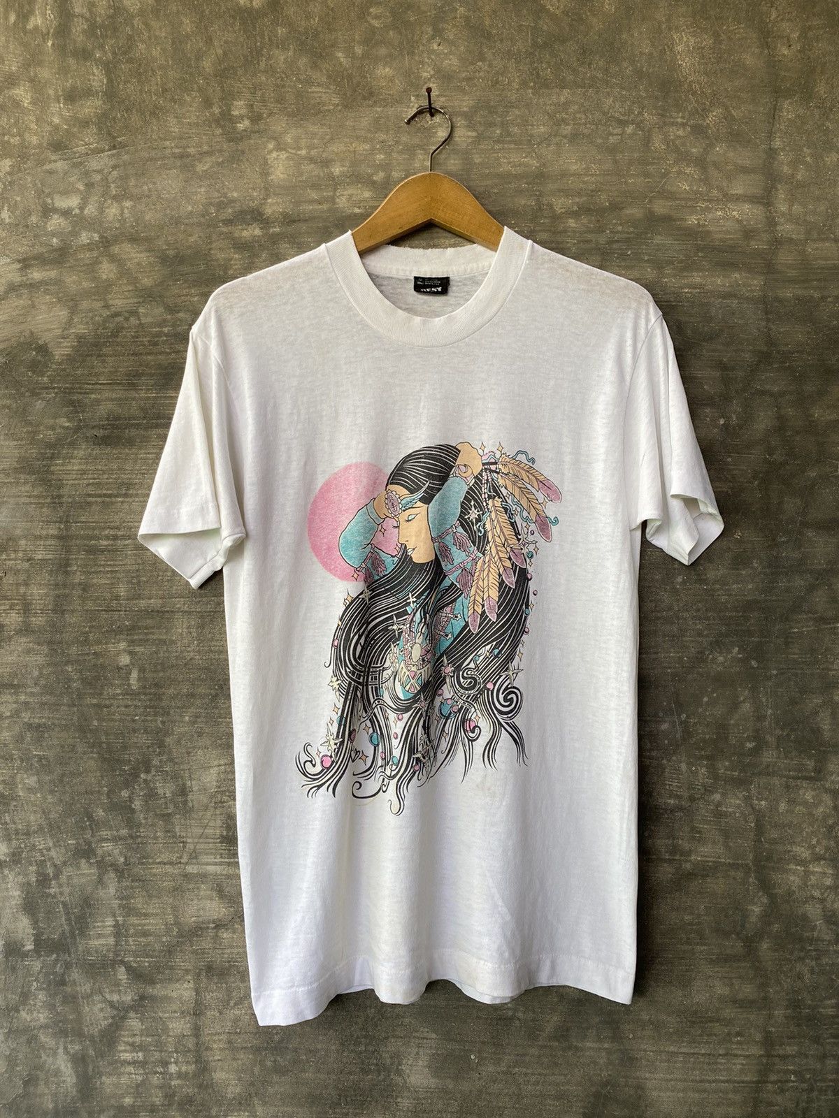 Fruit Of The Loom × Vintage 90s Fruit Of the loom art tee Size US S / EU 44-46 / 1 - 1 Thumbnail