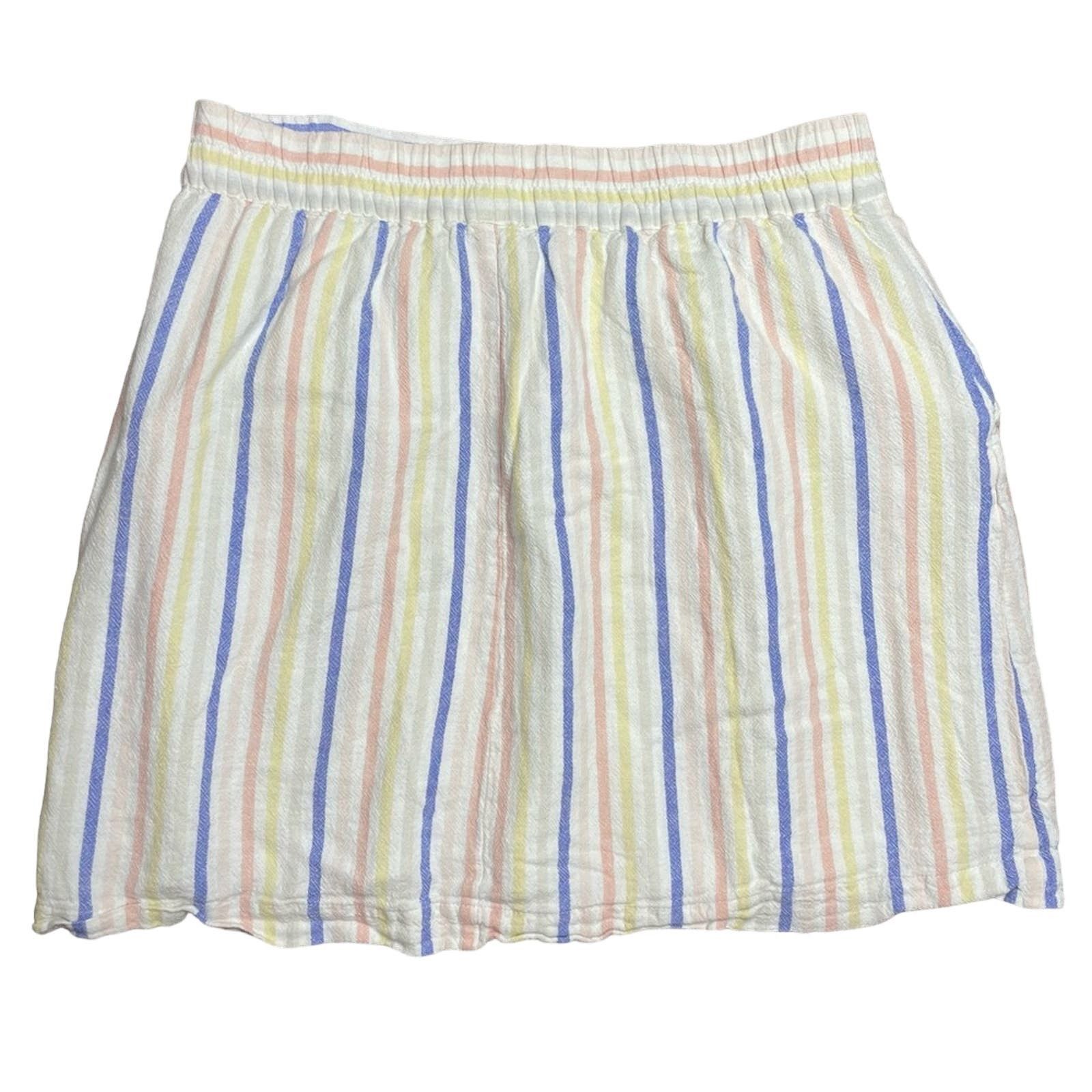 Loft Loft Lined Blend Striped Skirt Size 30" / US 8 / IT 44 - 6 Thumbnail