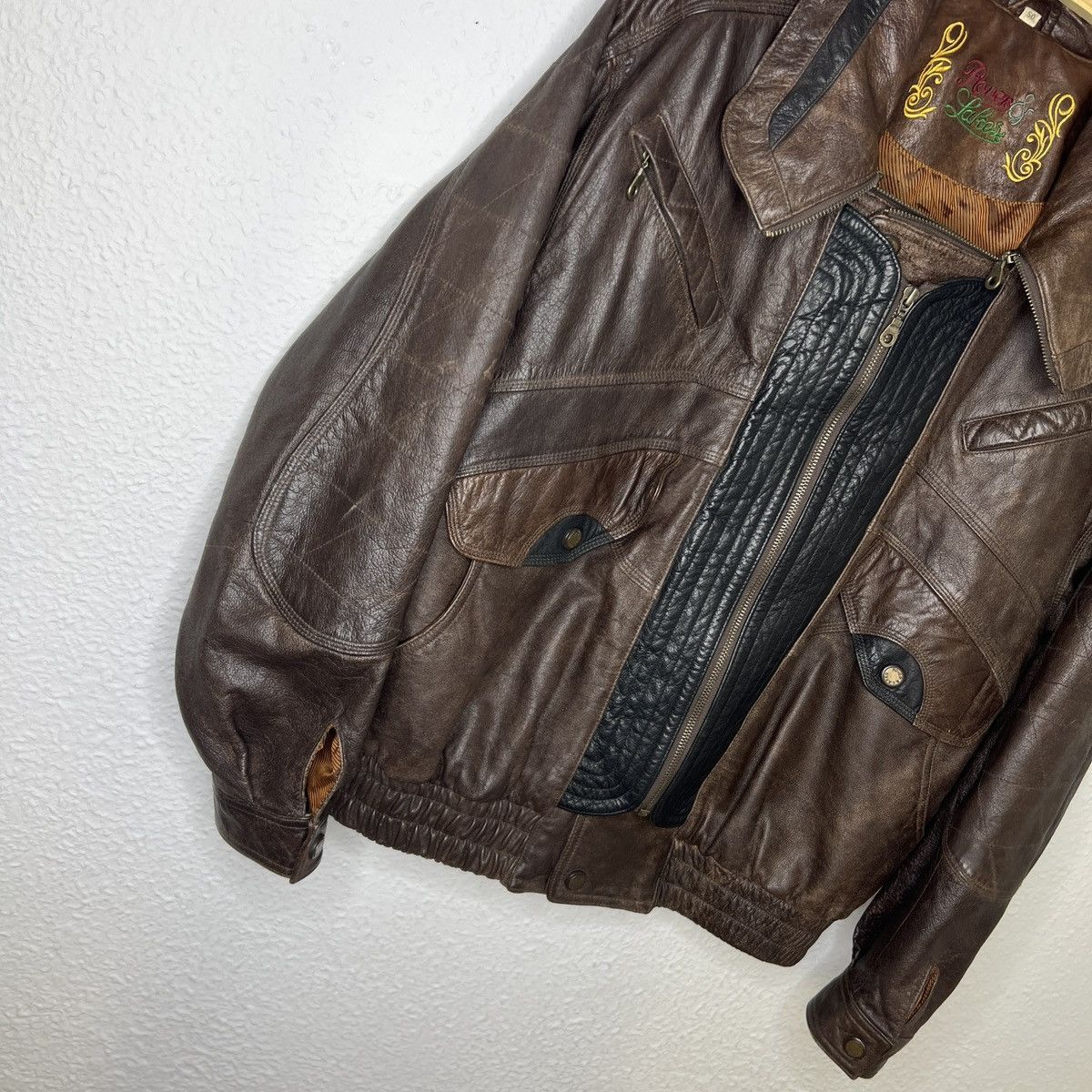 Leather Vintage Brown Leather Motor Biker Jacket Trucker Genuine Size US M / EU 48-50 / 2 - 2 Thumbnail
