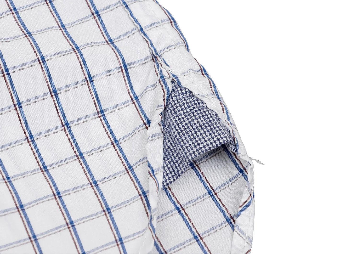 Junya Watanabe Patch Design Round Hem Check Button-Down Shirt White/Navy XS Size US XS / EU 42 / 0 - 10 Thumbnail