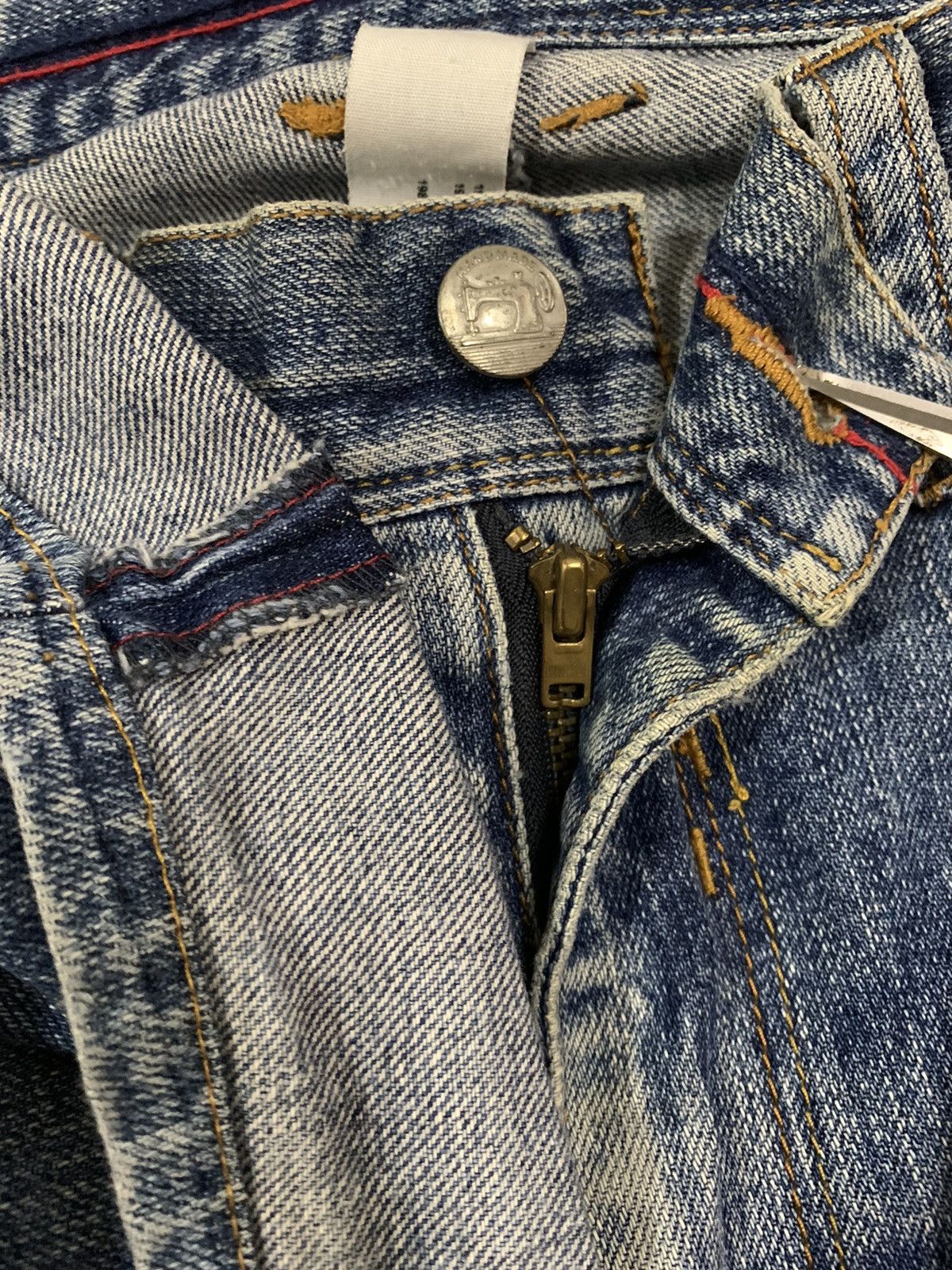 Morgan Homme Vintage Morgan Homme Selvedge Blue Washed Distressed Jeans Size US 30 / EU 46 - 5 Thumbnail