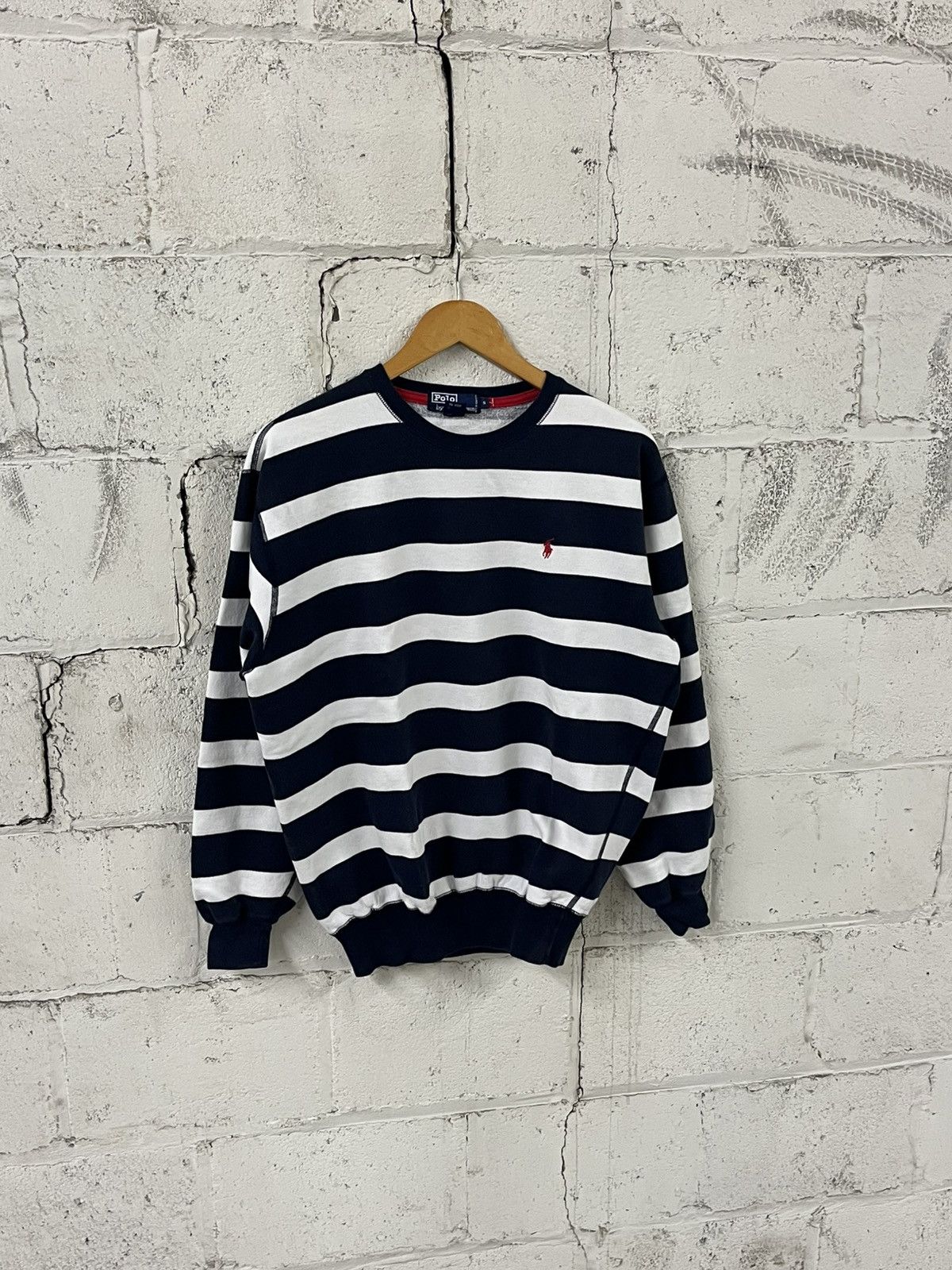 Polo Ralph Lauren Polo ralph Lauren vintage stripped crewneck preppy 90s hype Size US S / EU 44-46 / 1 - 2 Thumbnail