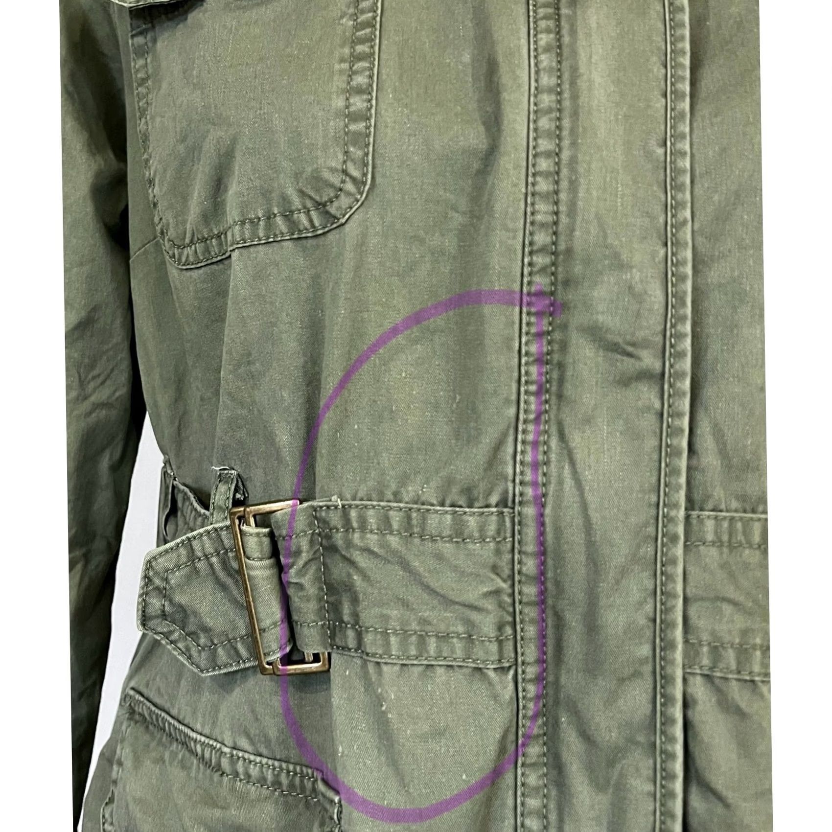 Vintage Bob Timberlake Women’s Field Jacket Green Zip Cotton Roll Tab Sleeves M Jacket Women Green Cotton Zip Snap M Size M / US 6-8 / IT 42-44 - 7 Thumbnail