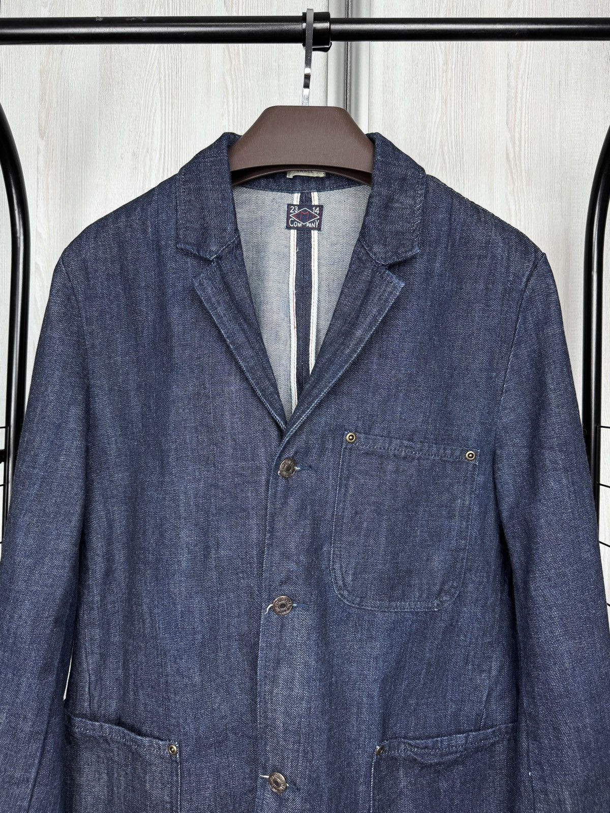 Emmett Emmett Blazer EMT Company Indigo Denim Granger Selvedge Sz S Size 38R - 3 Thumbnail