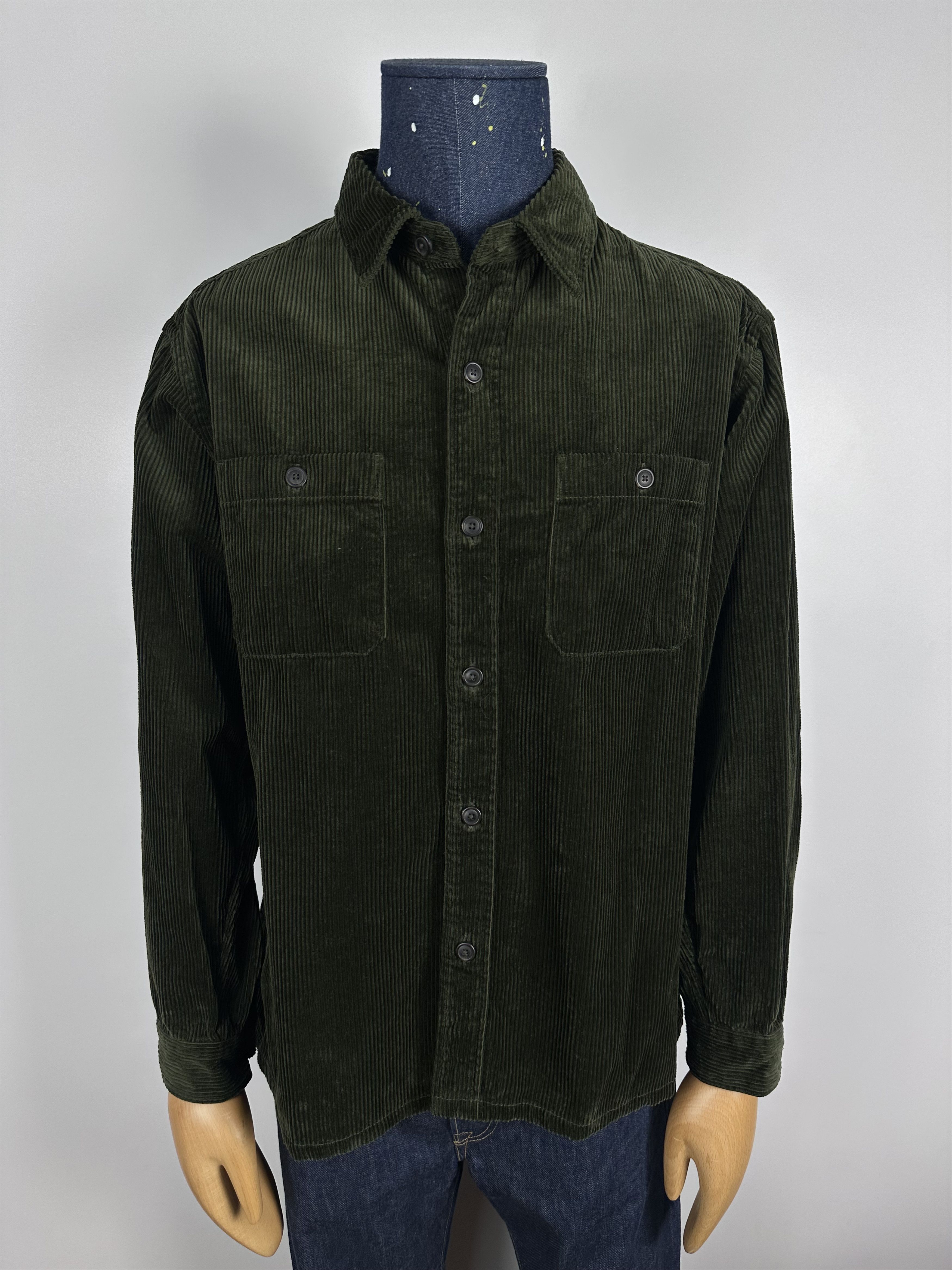 Uniqlo Uni Qlo Corduroy Long Sleeve Over Shirt Green Mens Size M Size US M / EU 48-50 / 2 - 1 Thumbnail